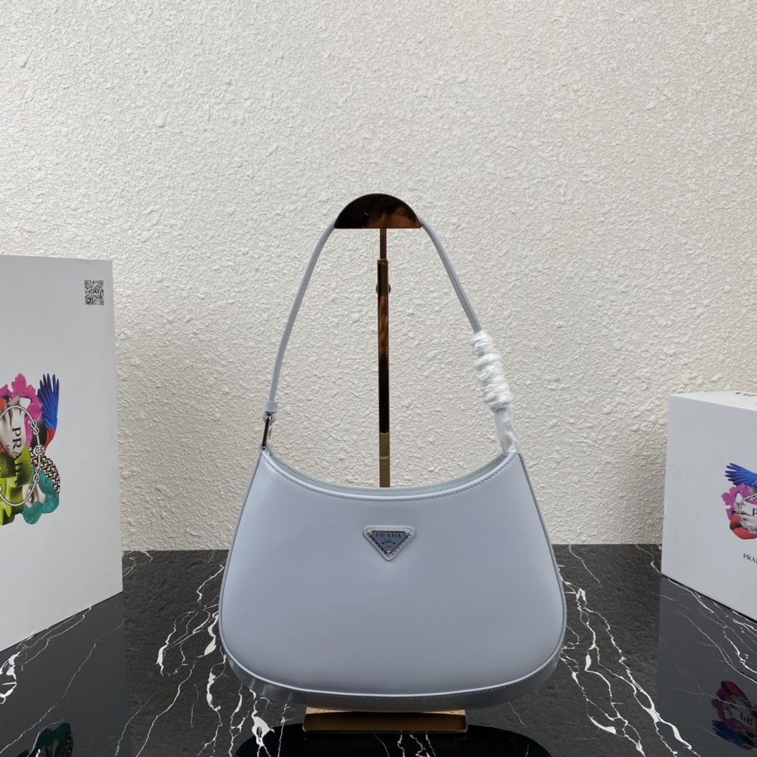 Prada 1BC499 Cleo Brushed Leather Women Shoulder Bags Size 27*22*6cm