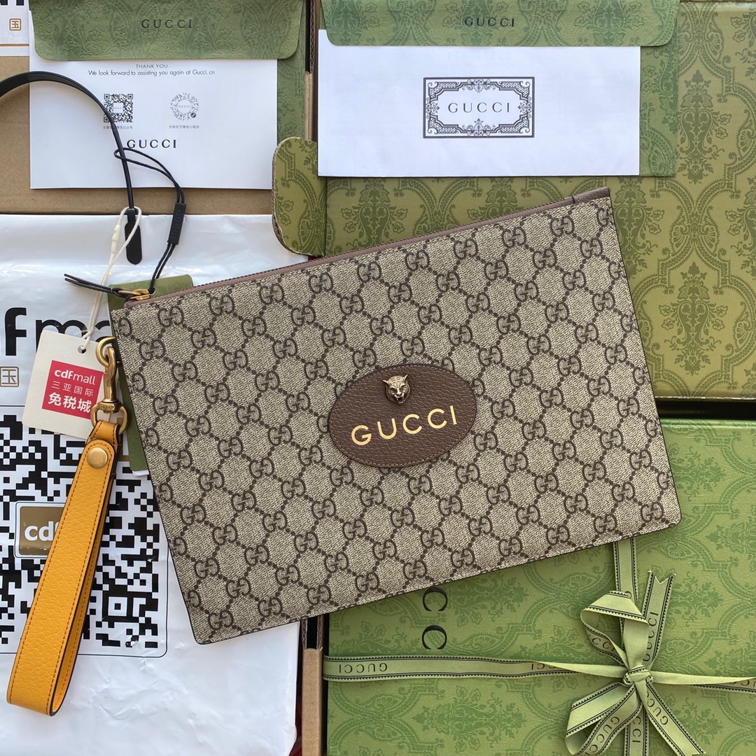 Gucci Neo Vintage GG Supreme Clutch Size 30.5*21*1.5cm Style 473956