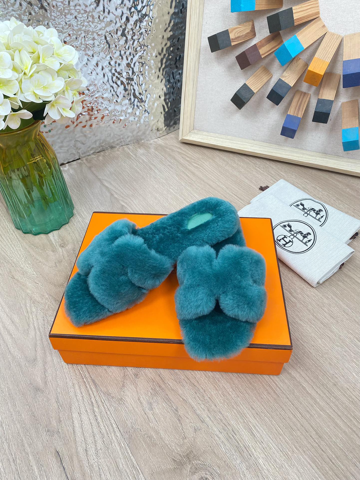 Hermes 23fw Women Winter Slippers Size 36-40