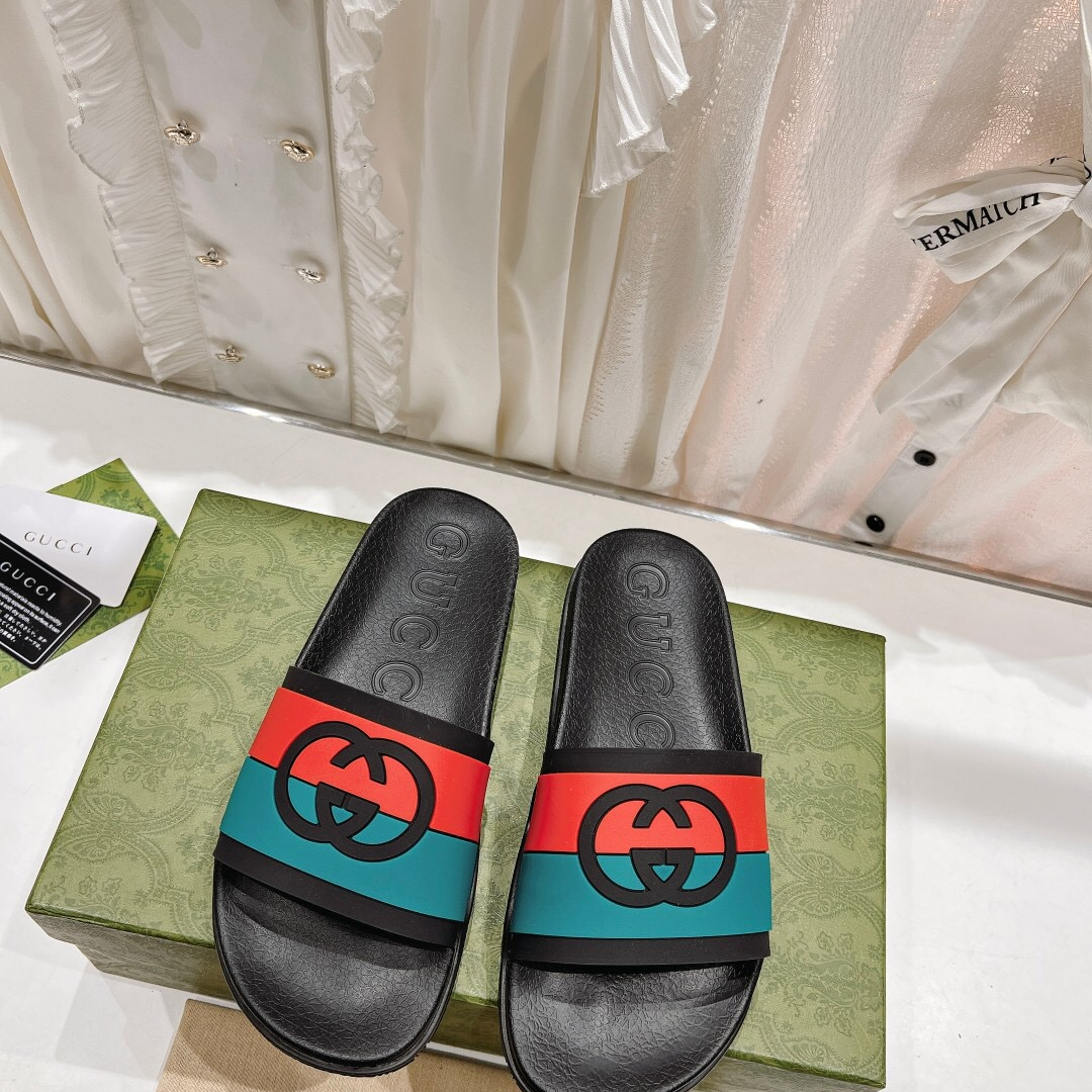 Gucci Interlocking G Sandal Slippers Size 36-45 3-Color