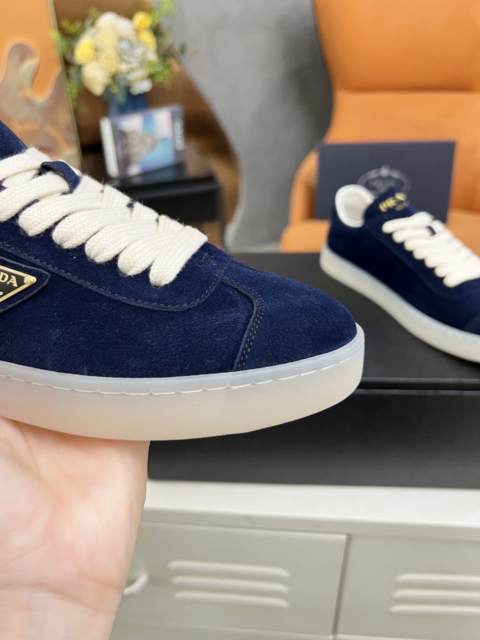 Prada Lane Deer Leather Sneakers Size 36-45