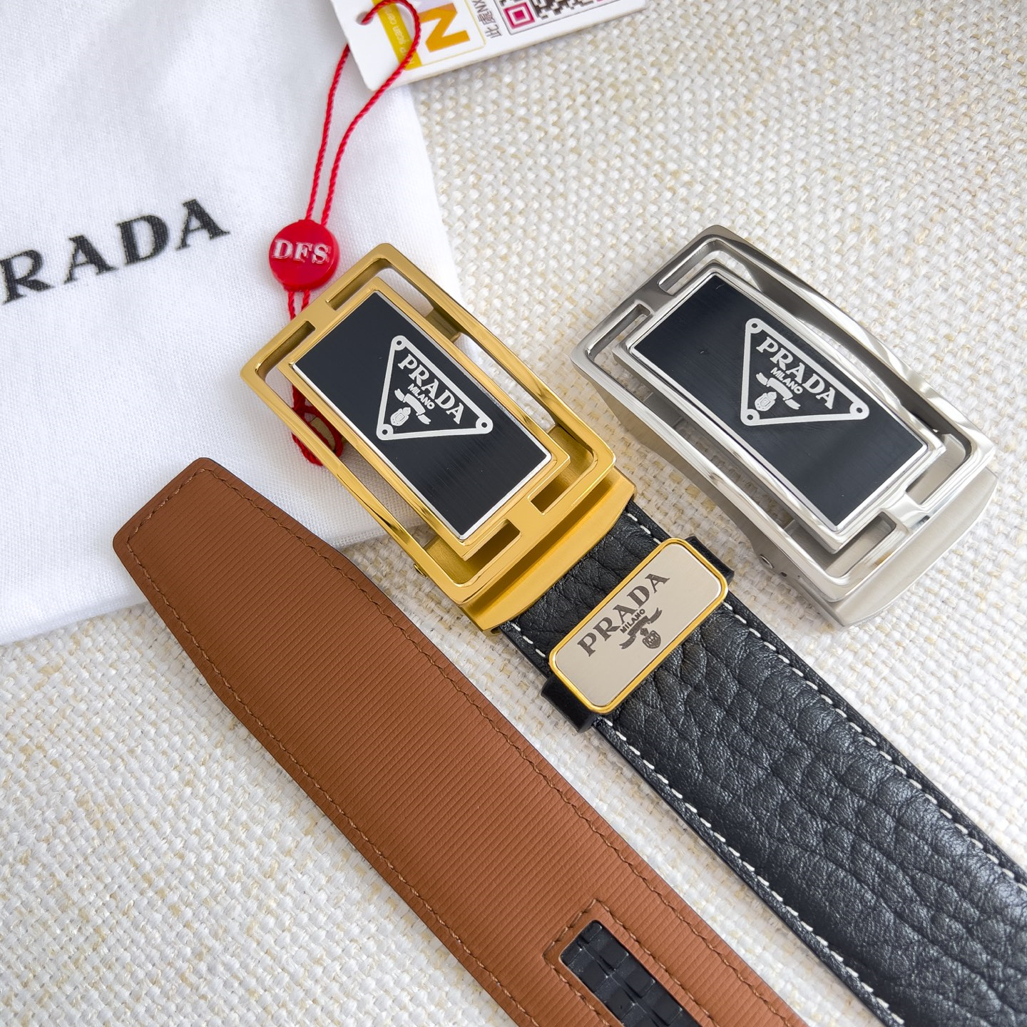 Prada Mens Belt Width 3.5cm