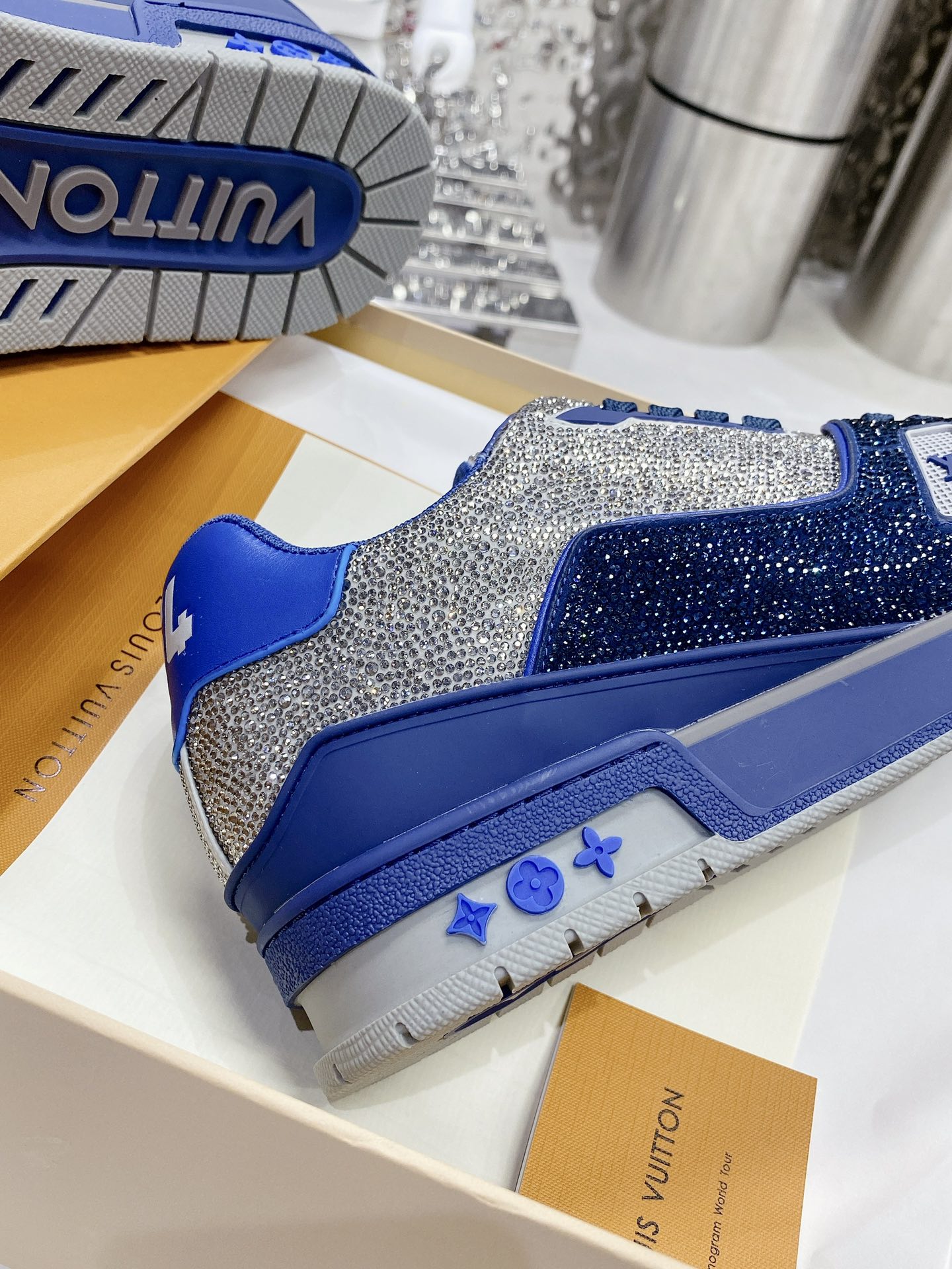 Louis Vuitton LV Trainer Diamond Sneaker Size 36-46