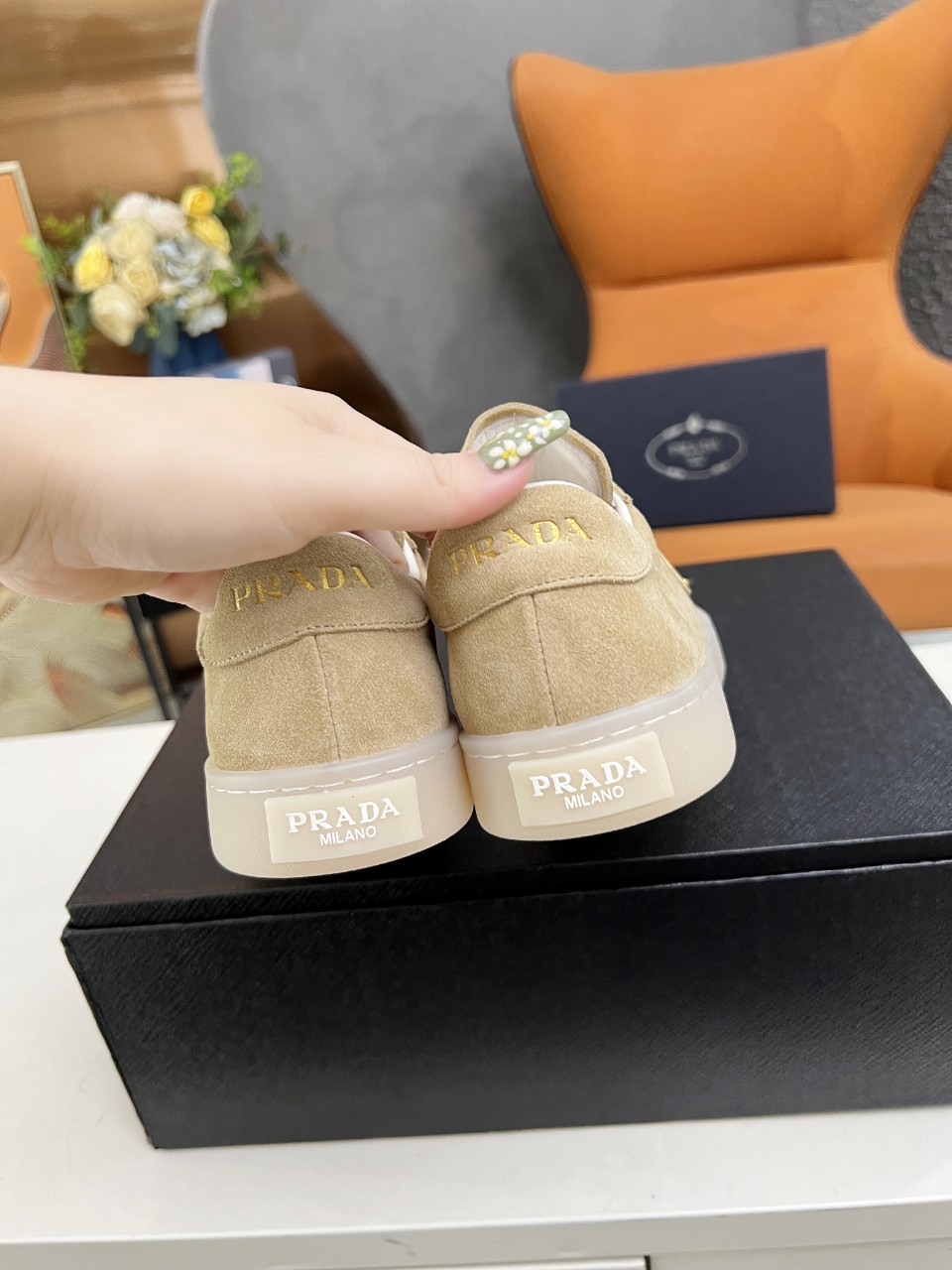 Prada Lane Deer Leather Sneakers Size 36-45