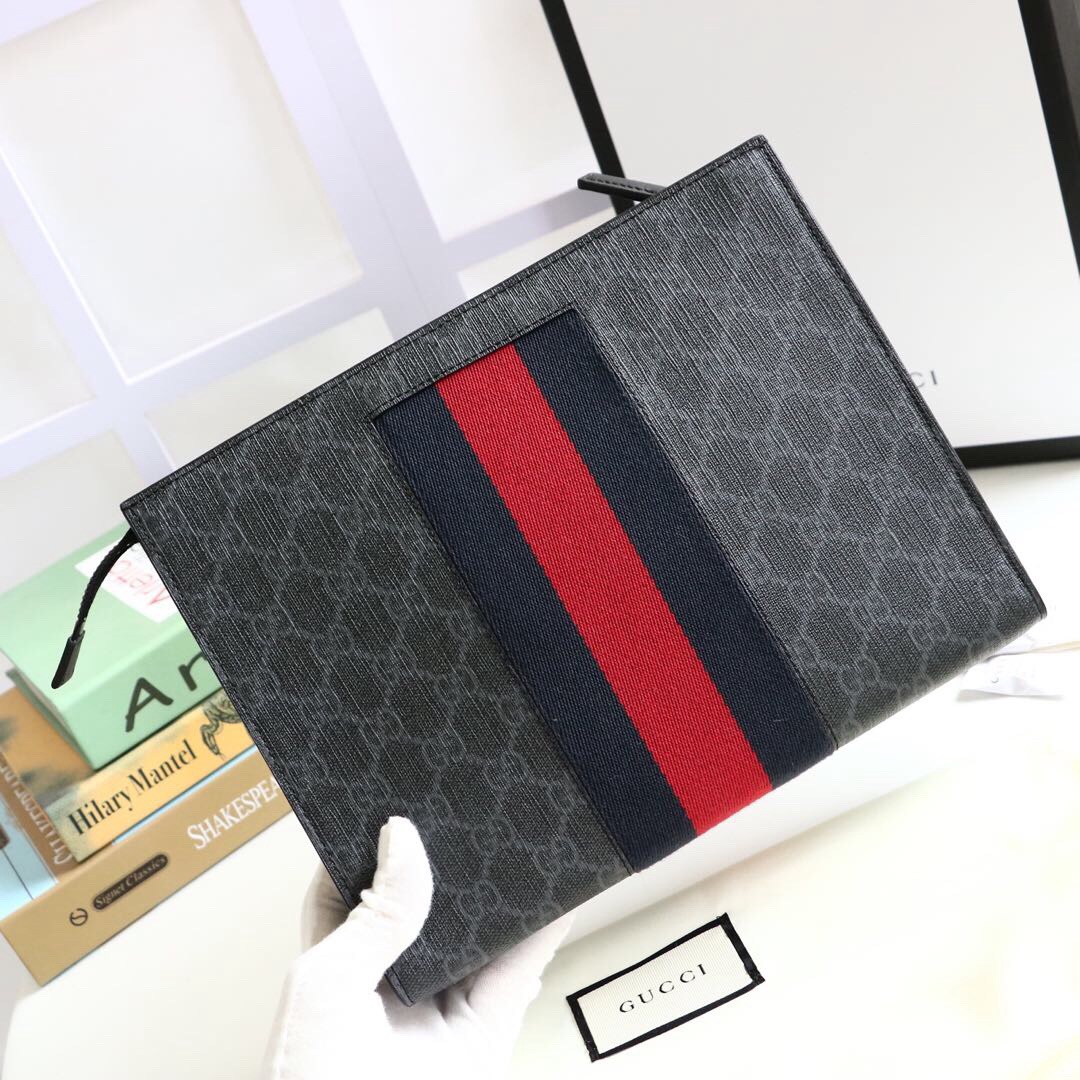 Gucci New GG Supreme Clutch Size 26*20*6cm Style 475316