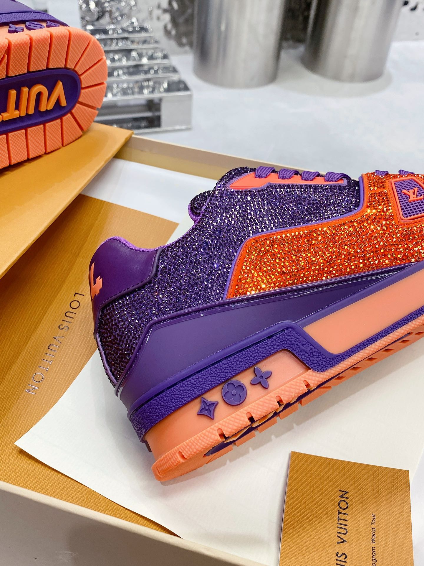 Louis Vuitton LV Trainer Diamond Sneaker Size 36-46