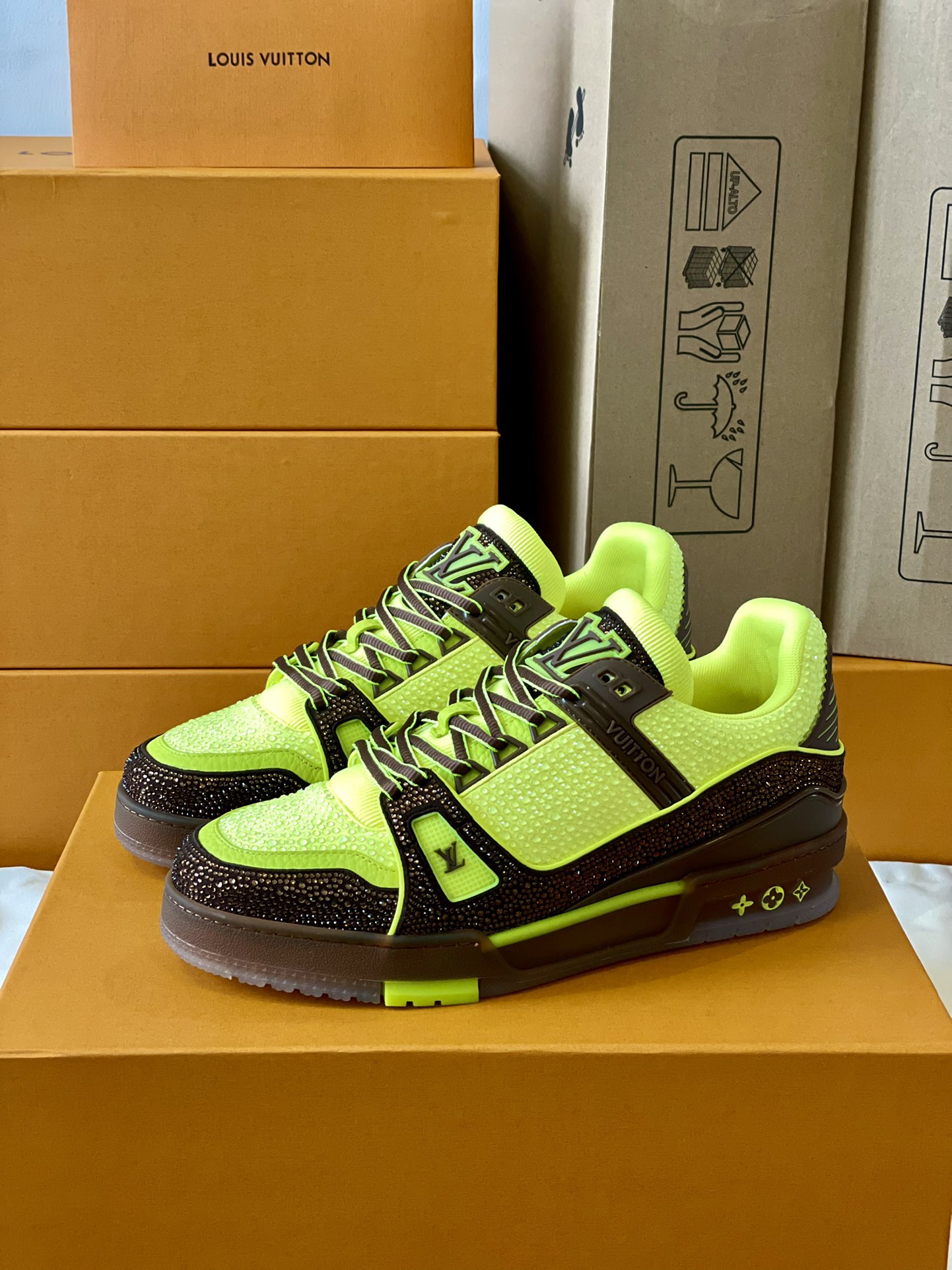 Louis Vuitton LV Trainer Diamond Sneaker Size 36-46