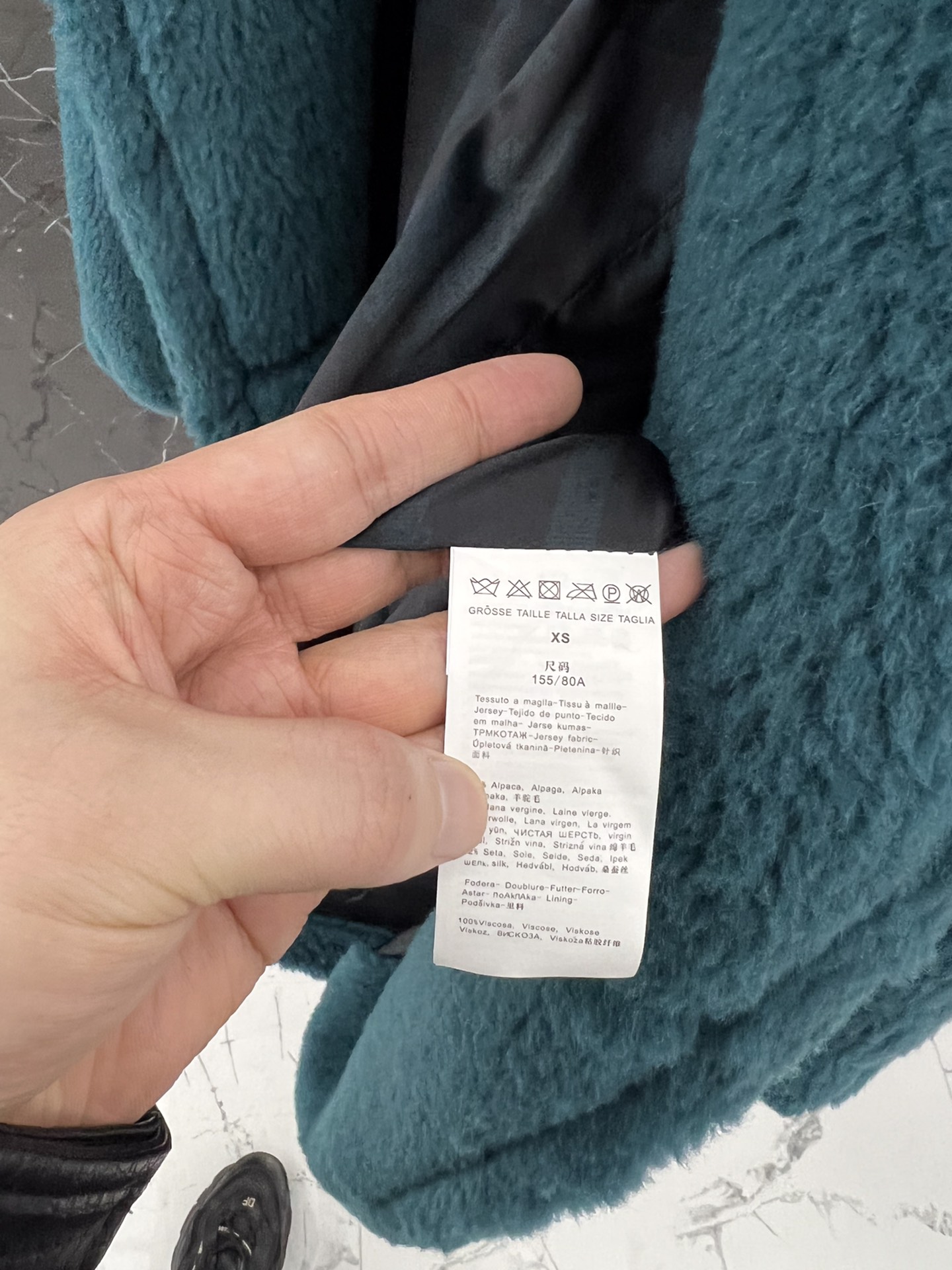 Max Mara Teddy fur long coat Size XS-M