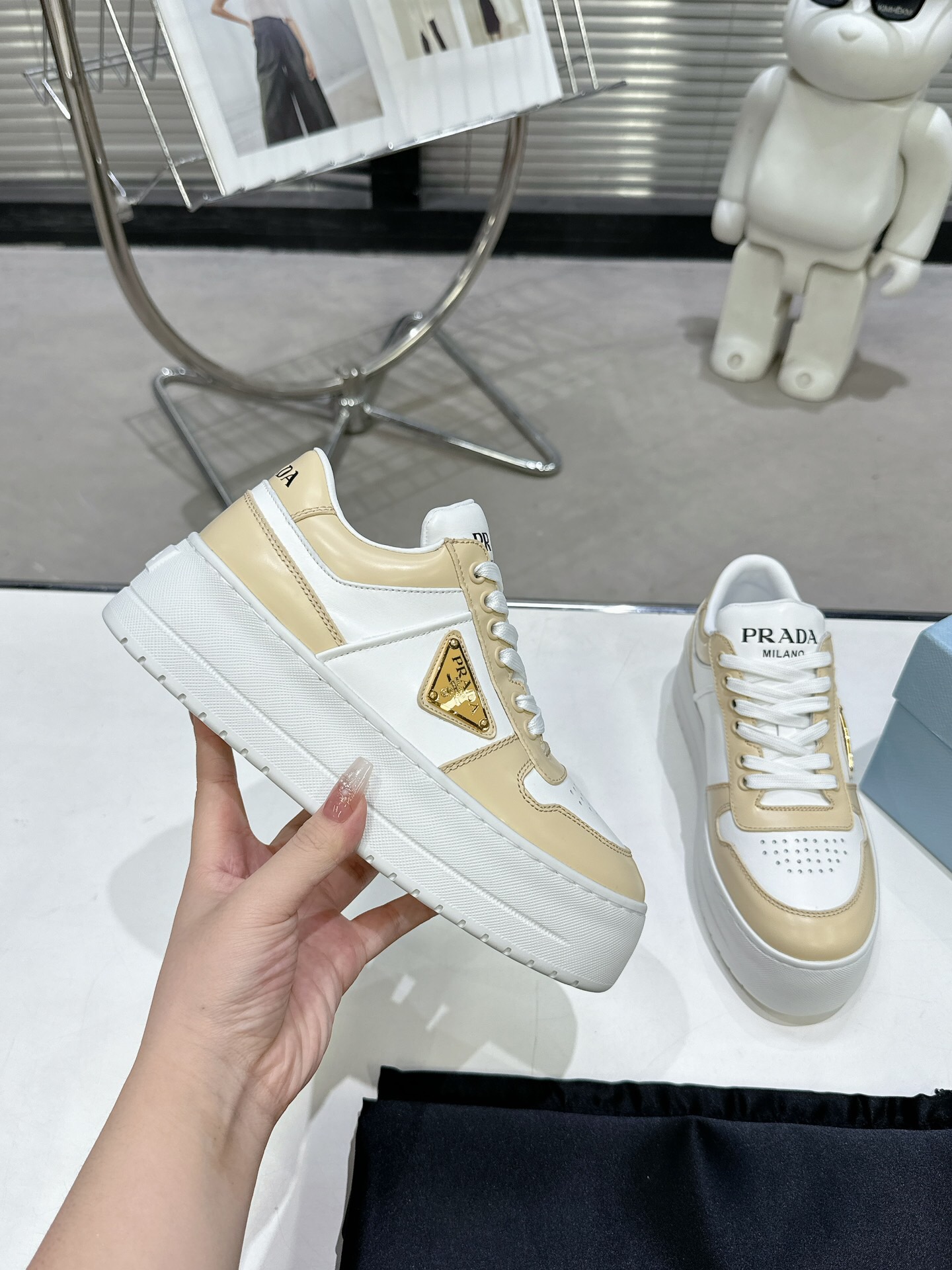 Prada 2024 New Downtown Bold leather Sneaker Size 36-41