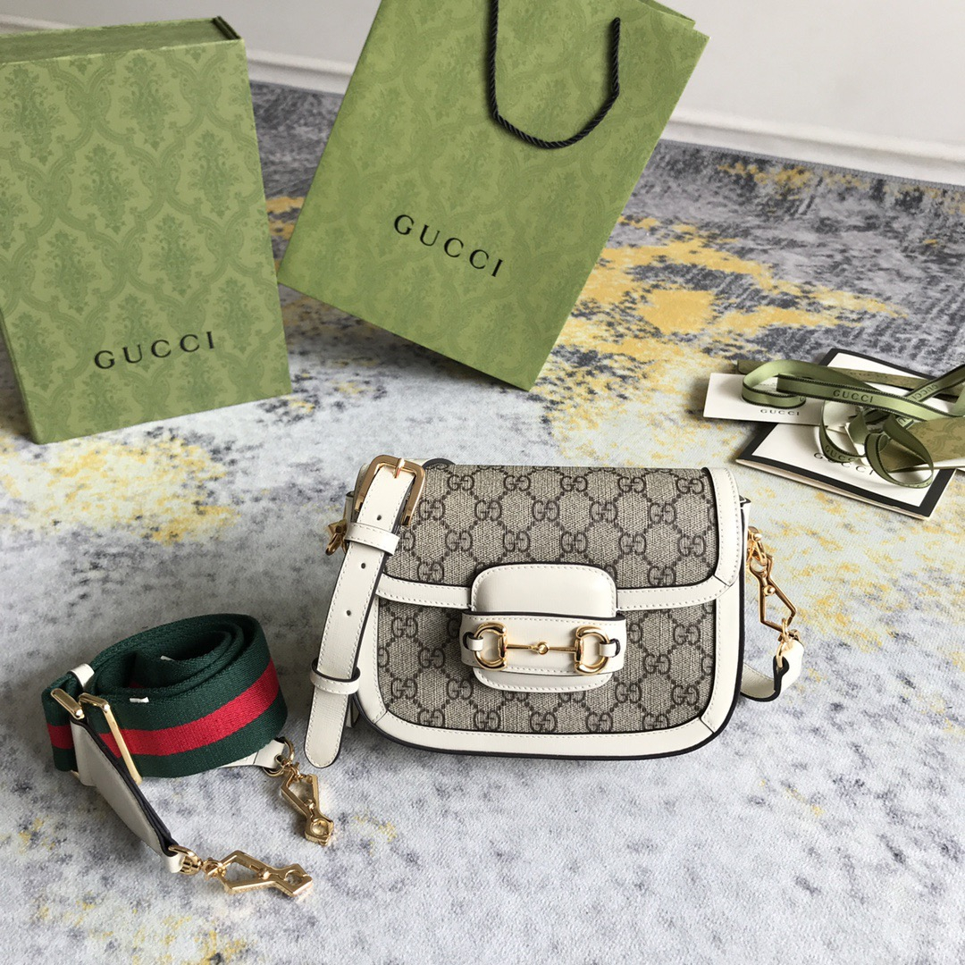 Gucci GG Horsebit 1955 Women Shoulder Bags Size 25*18*8cm