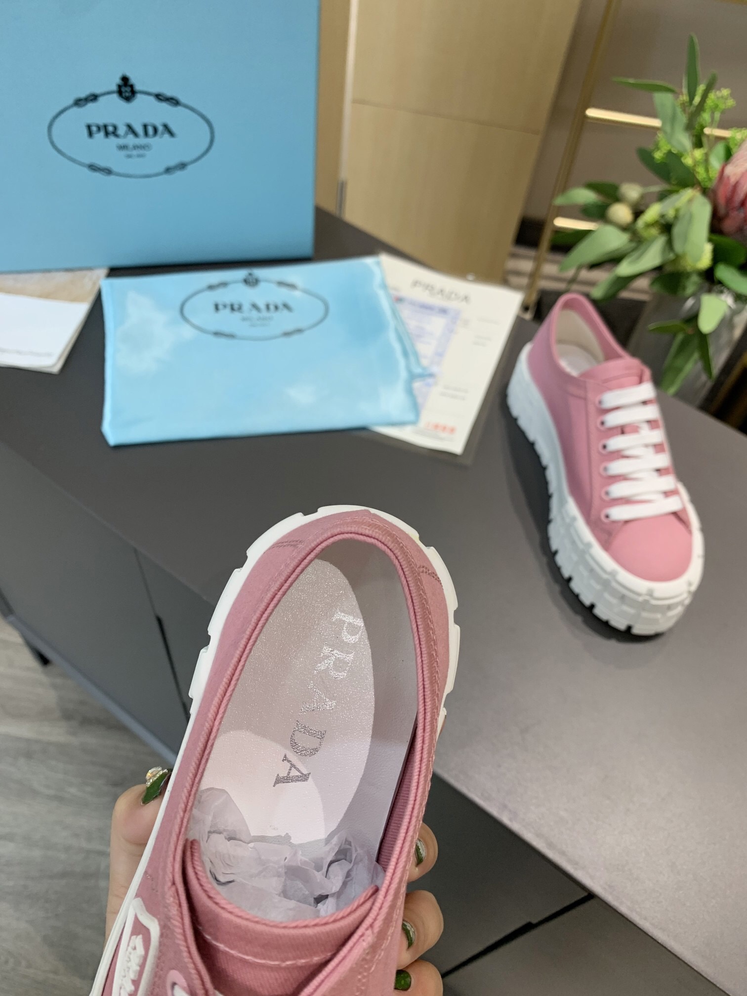 Prada 2024 New Double Wheel Re-Nylon gabardine Sneaker Size 36-41