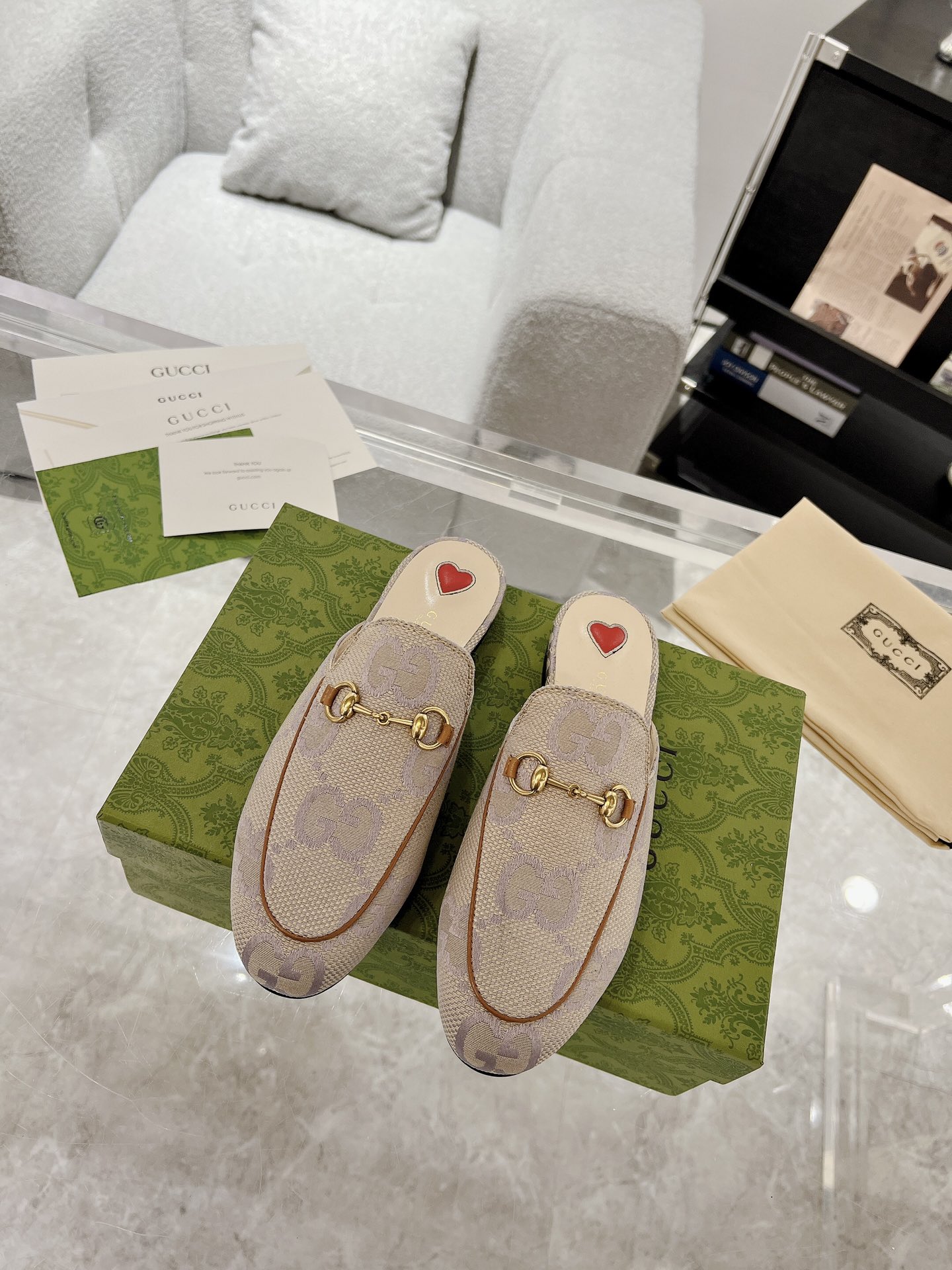 Gucci Princetown GG Slippers Size 35-41