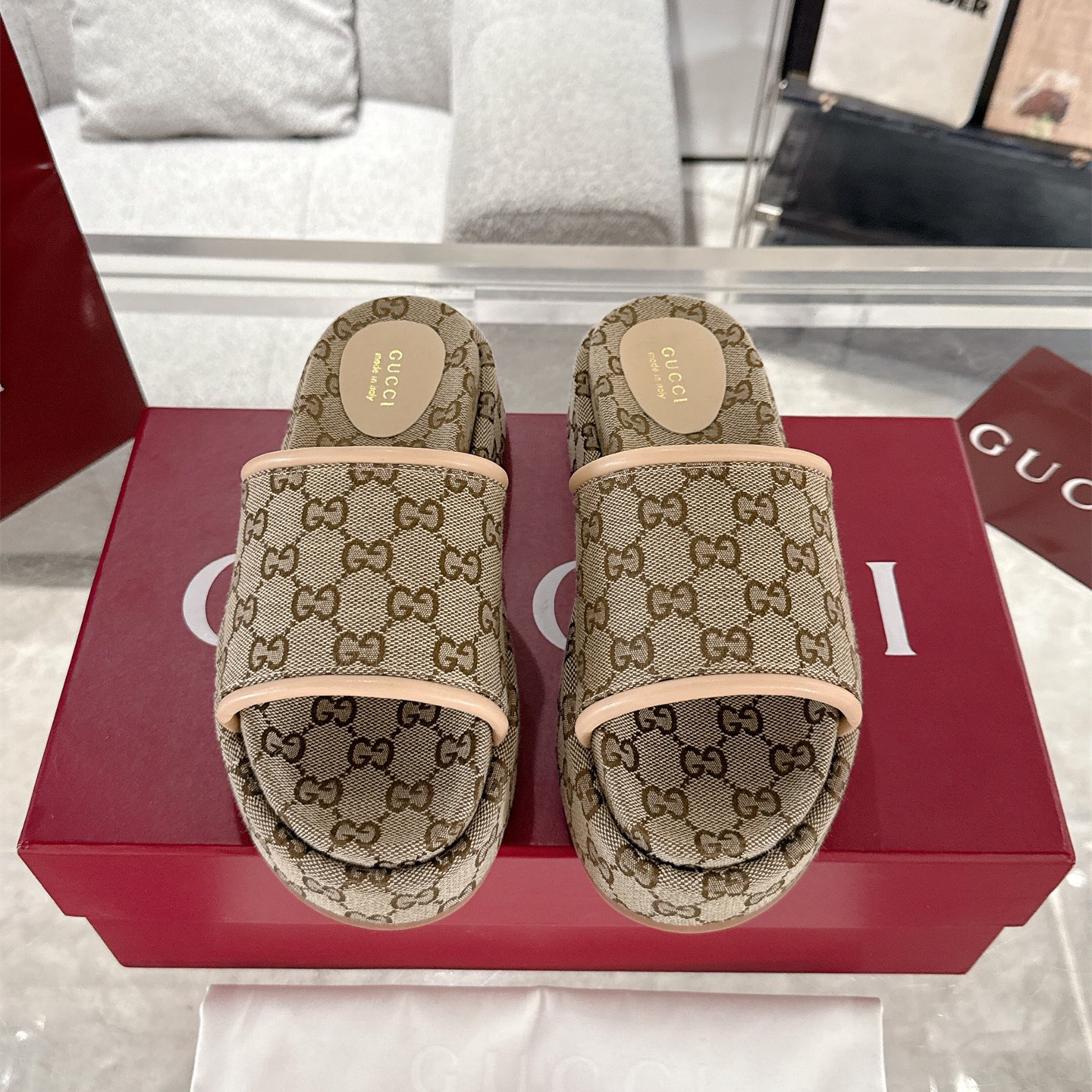 Gucci Platform Sandal Slippers Size 36-44