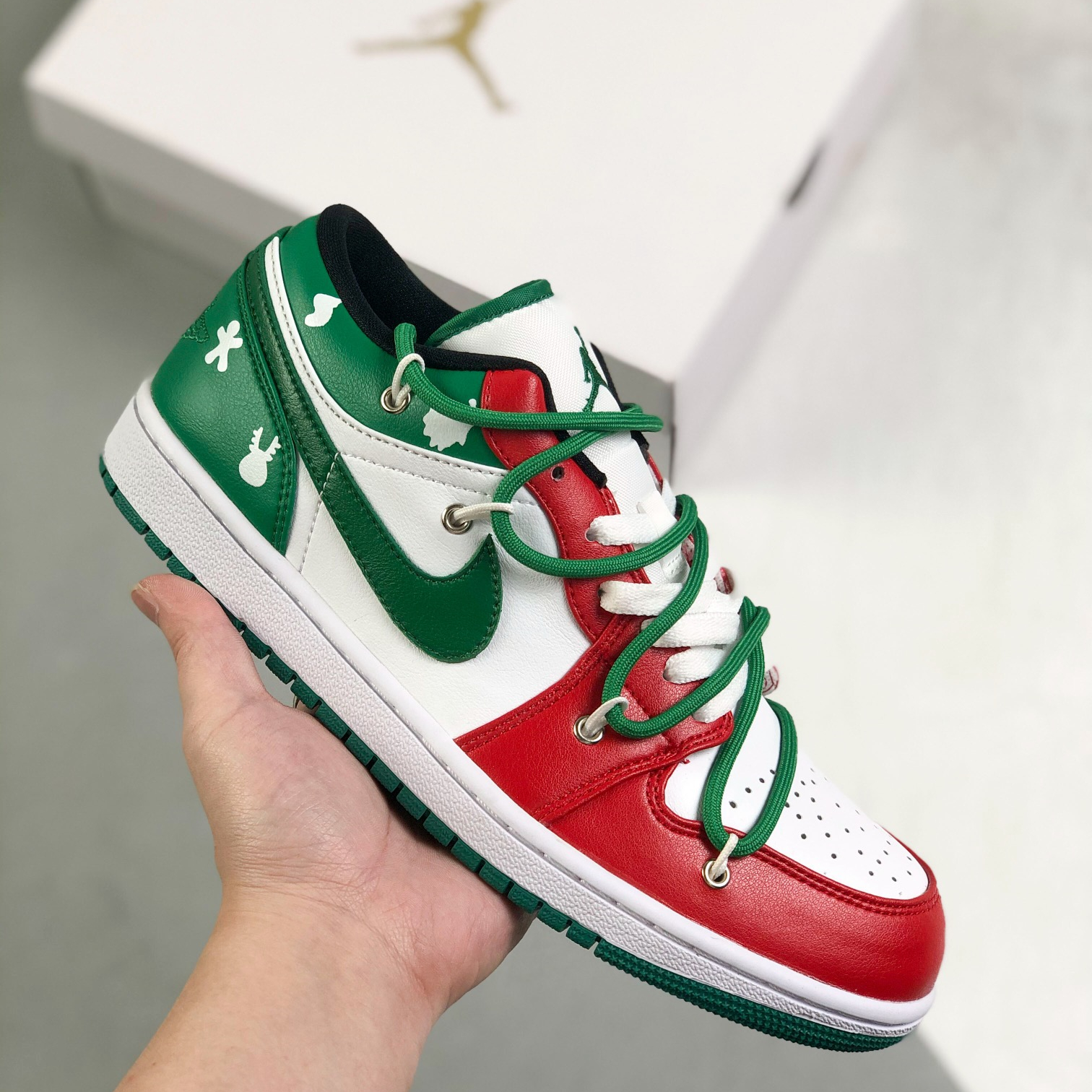 Nike Air Jordan 1 x OFF White Low Top Sneakers Shoes Gr. 36-46