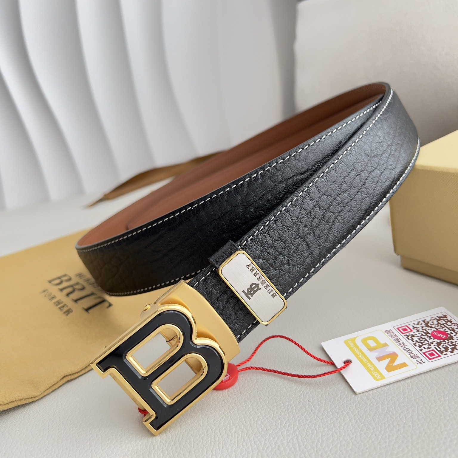 Burberry Mens Belt Width 3.5cm