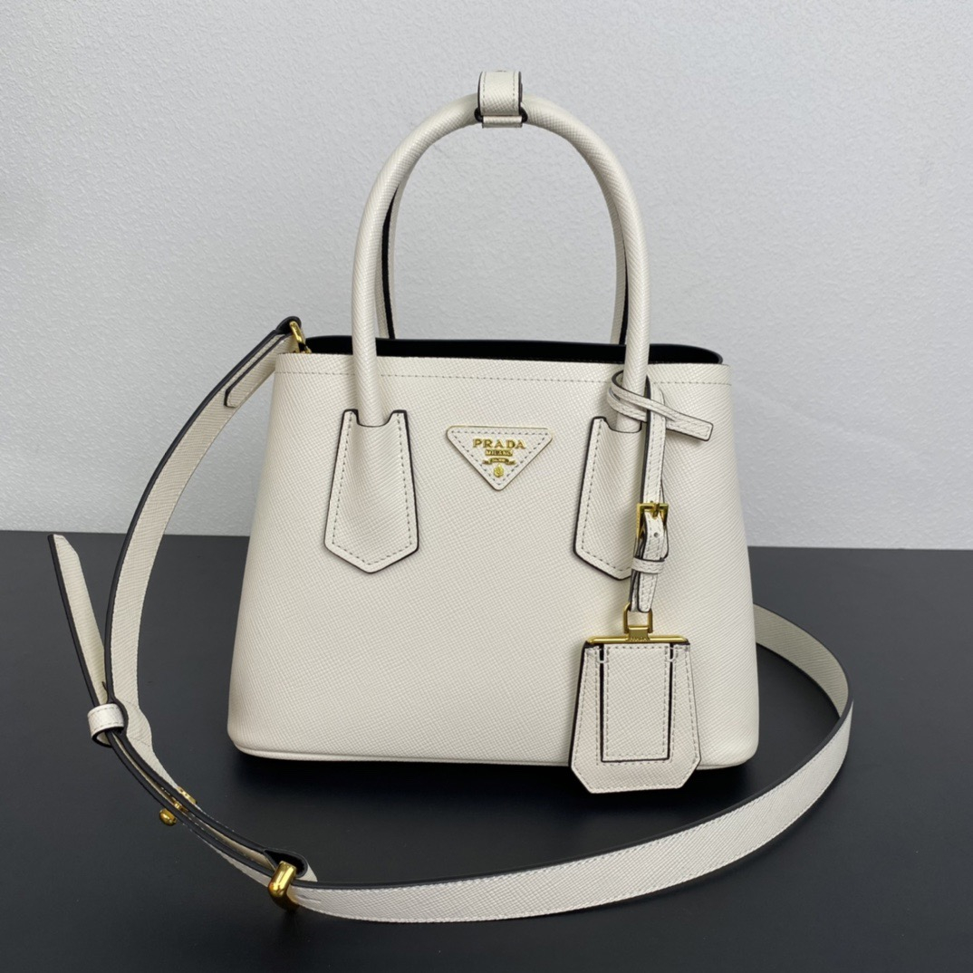 Prada 1BG443 Double Saffiano Leather Women Shoulder Bags Size 25*18.5*12.5cm