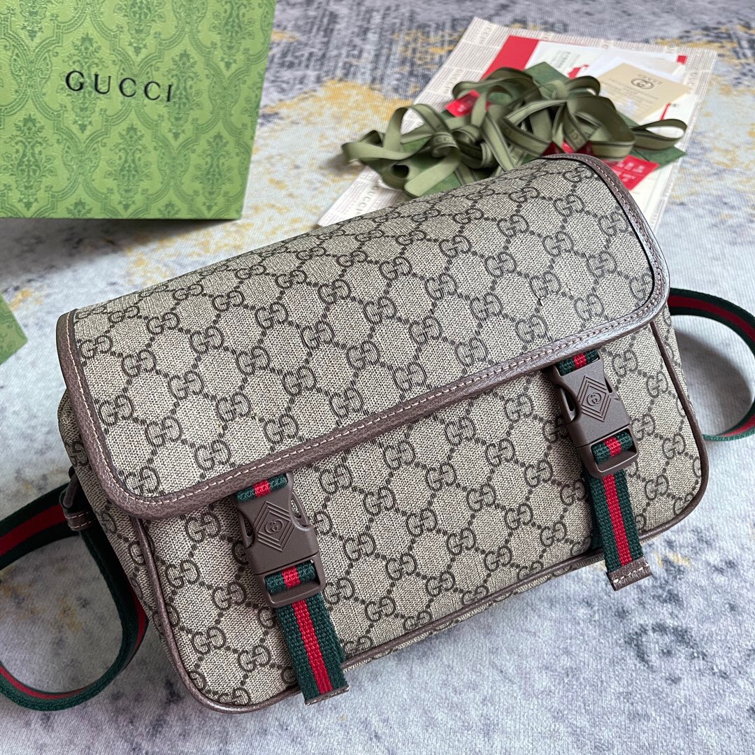 Gucci GG Supreme Mens Shoulder Bags Size 27*20*10cm