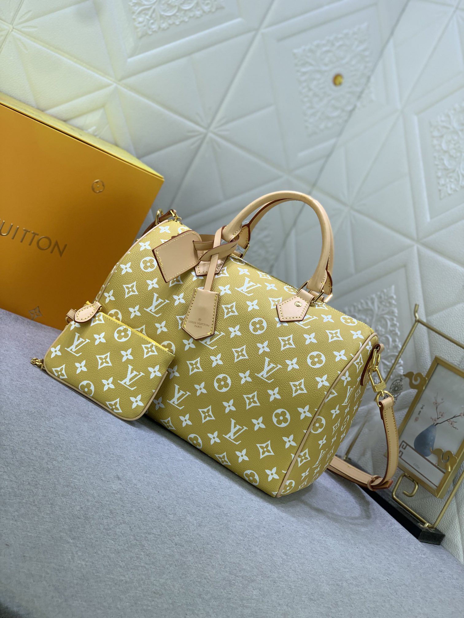 Louis Vuitton Speedy P9 Bandoulière 30 Monogram Leather Travel Bags Size 30*21*7cm