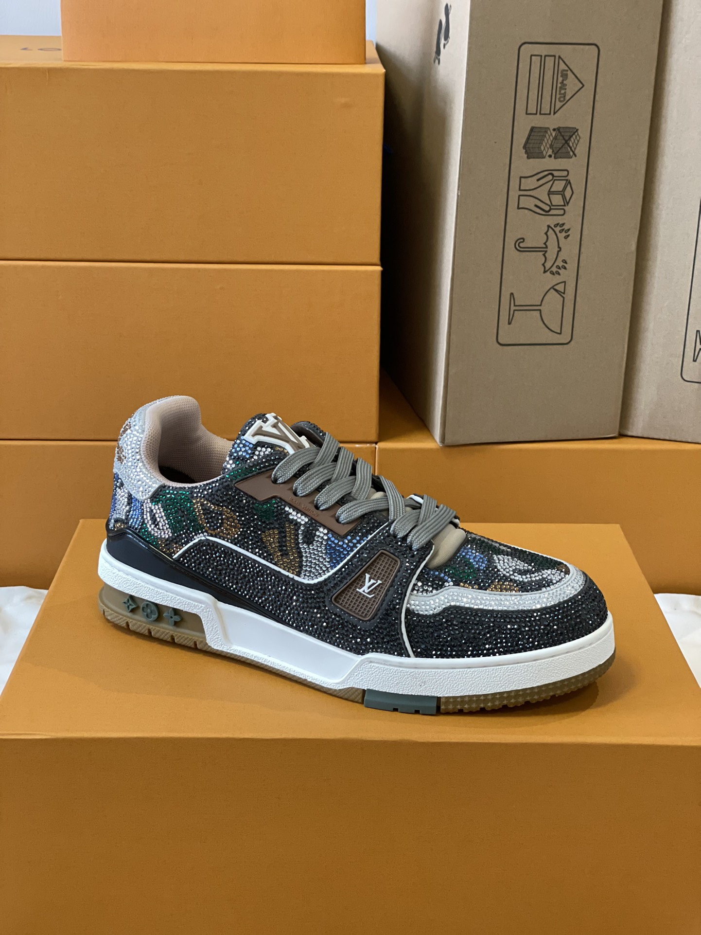 Louis Vuitton LV Trainer Diamond Sneaker Size 36-46