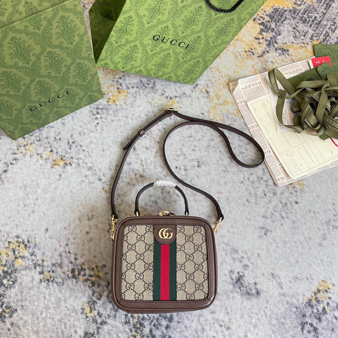 Gucci Ophidia GG Mini Women Shoulder Bags 17.5*16.5*9.5cm