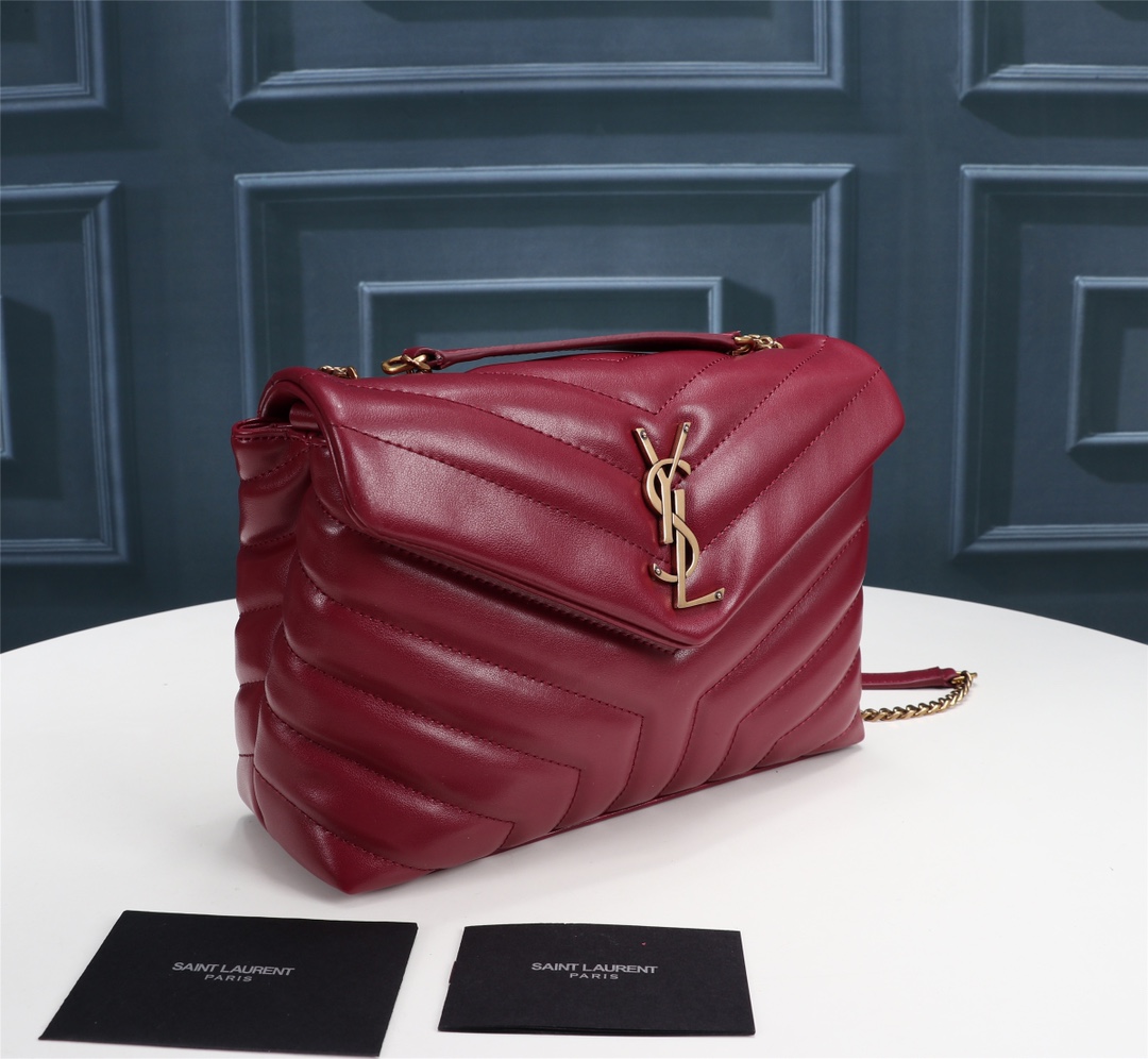 YSL Lou Lou Puffer Women Shoulder Bags Size 24cm