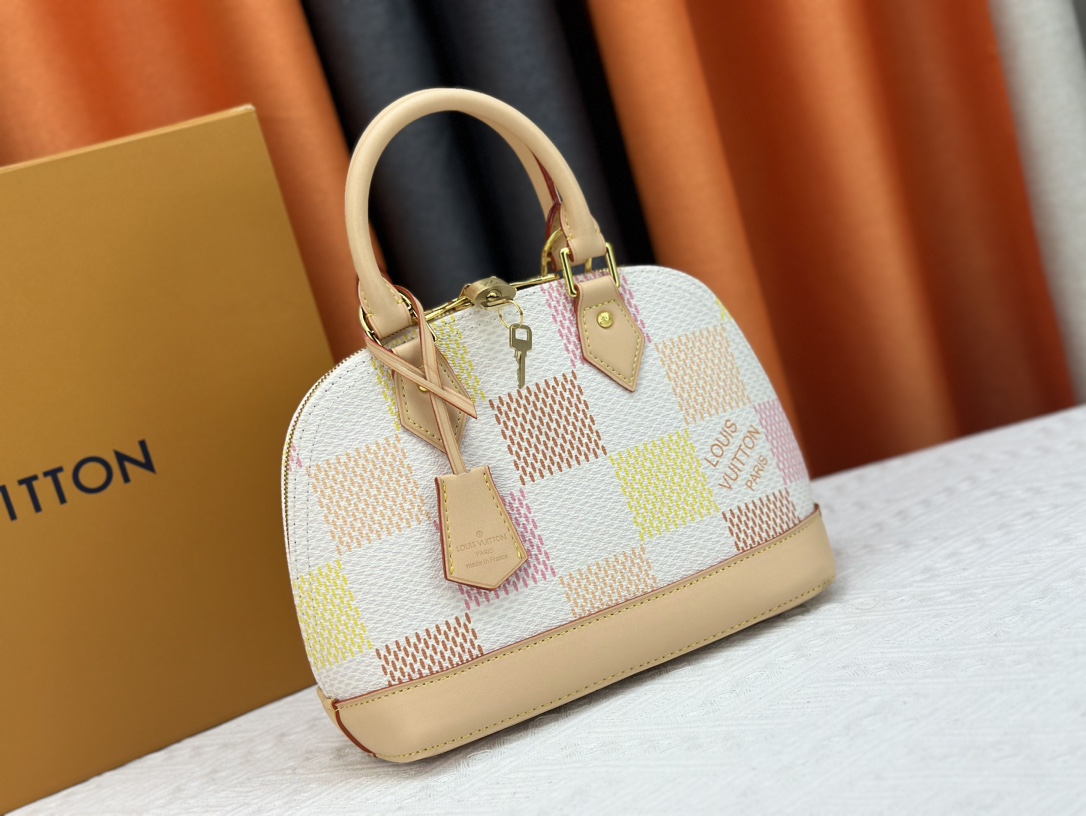 Louis Vuitton N40516 Alma BB Damierlicious Women Shoulder Bags Size 23*17*11cm