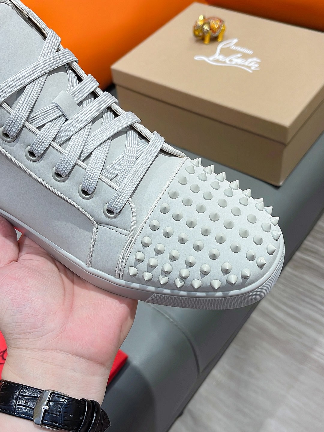 Christian Louboutin Lou Spikes High-Top Sneaker Size 36-46