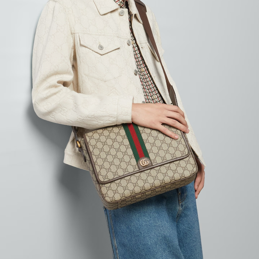 Gucci Mittelgrosse Ophidia Mens Shoulder Bags Size 28*22*8cm