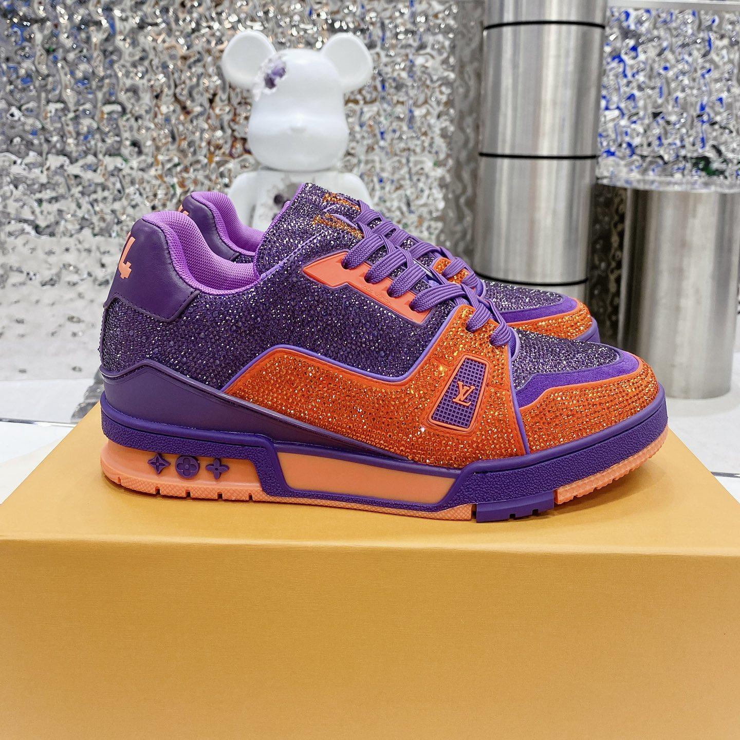 Louis Vuitton LV Trainer Diamond Sneaker Size 36-46