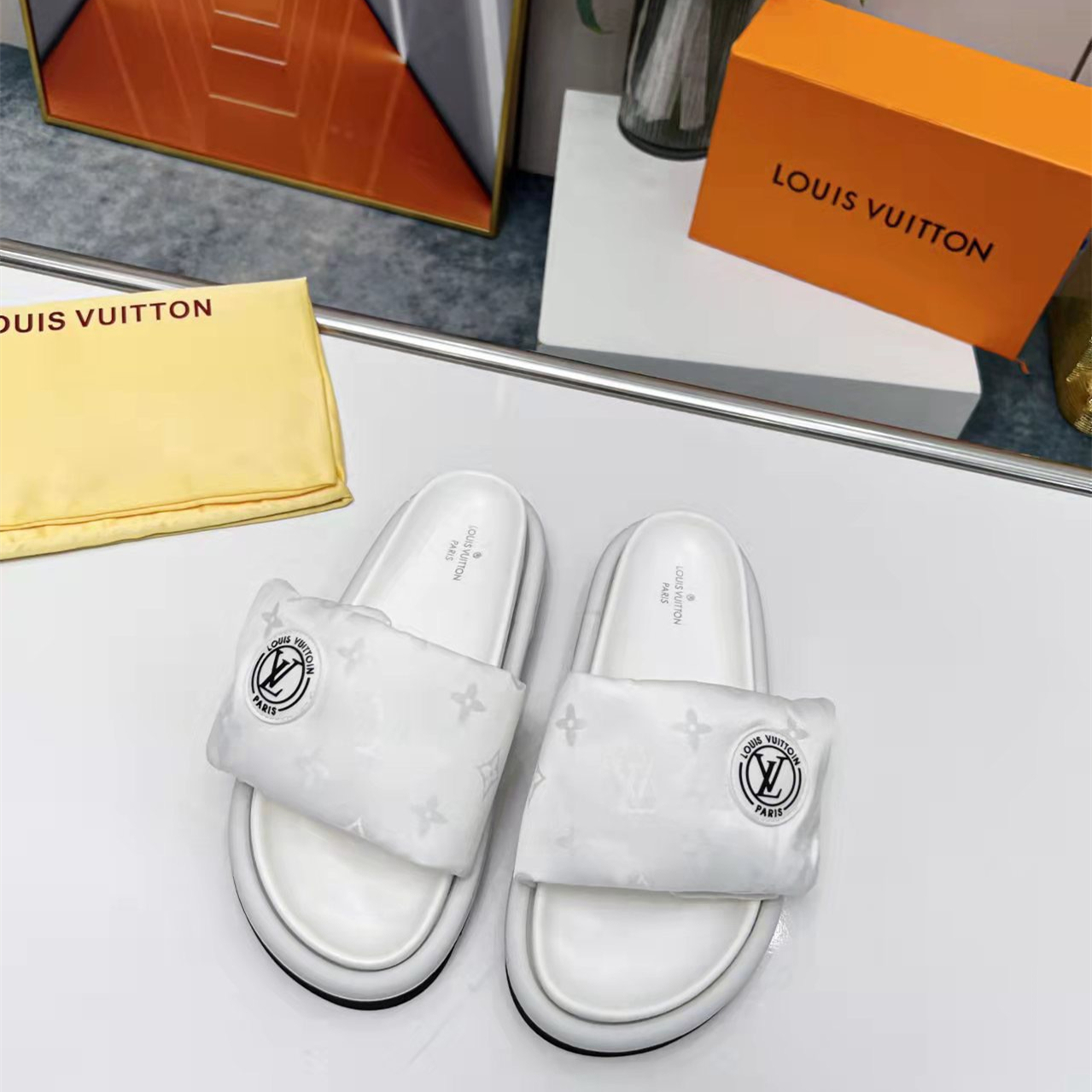 Louis Vuitton Pool Pillow Flat Comfort Slippers Size 36-41