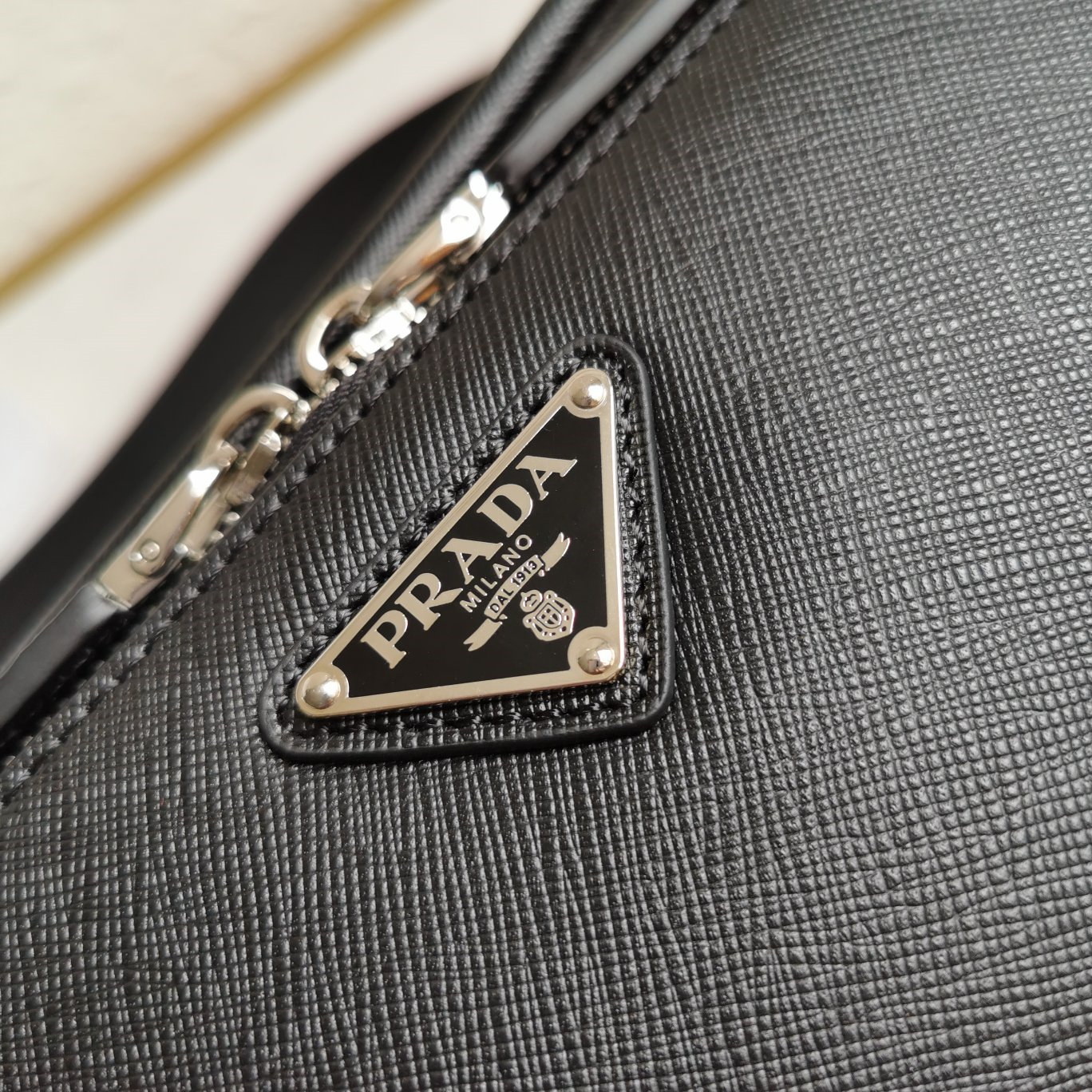 Prada 2VH069 Brique Leather Mens Shoulder Bags Size 22*16*6cm