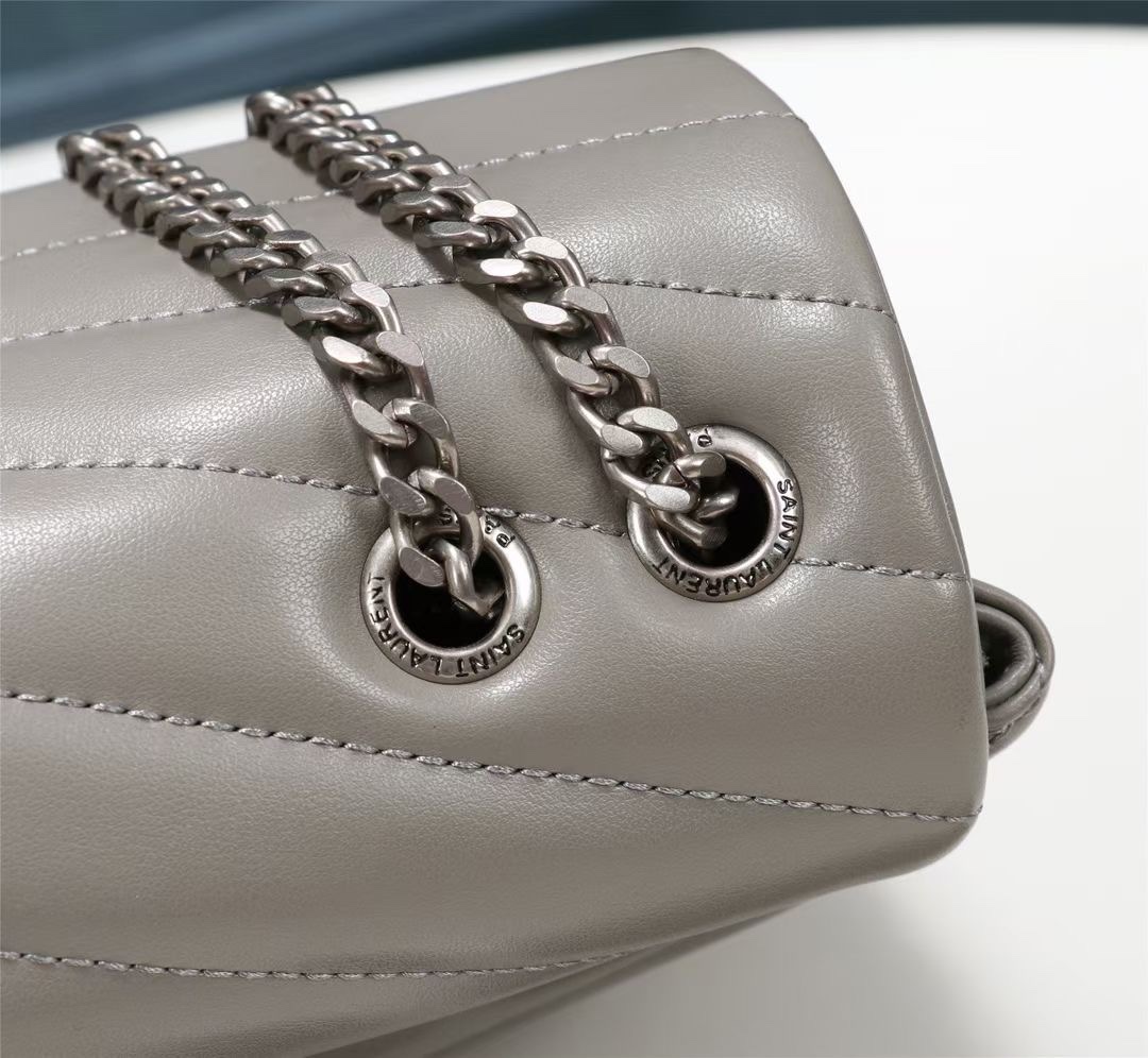 YSL Lou Lou Puffer Women Shoulder Bags Size 24cm