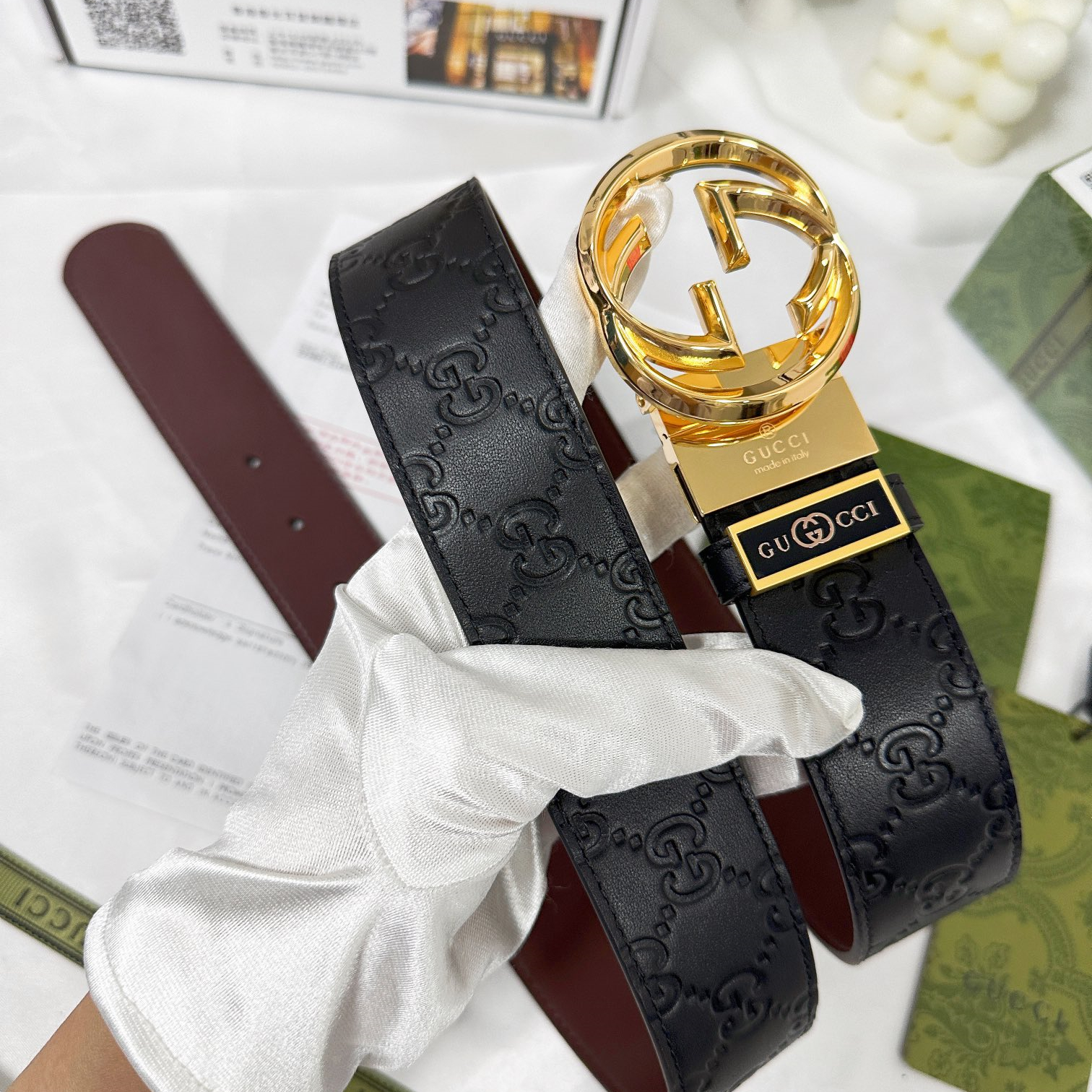 Gucci Mens Belt Width 3.8cm