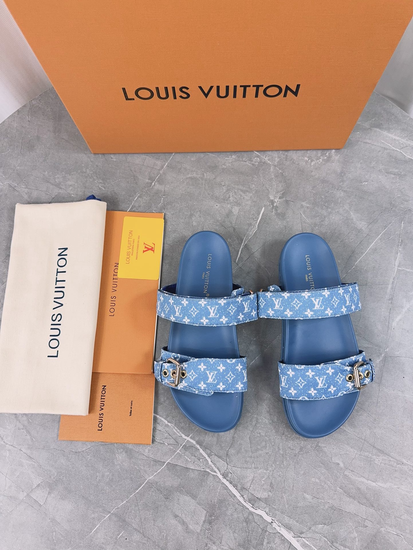 Louis Vuitton Pool Pillow Flat Comfort Slippers Size 36-46