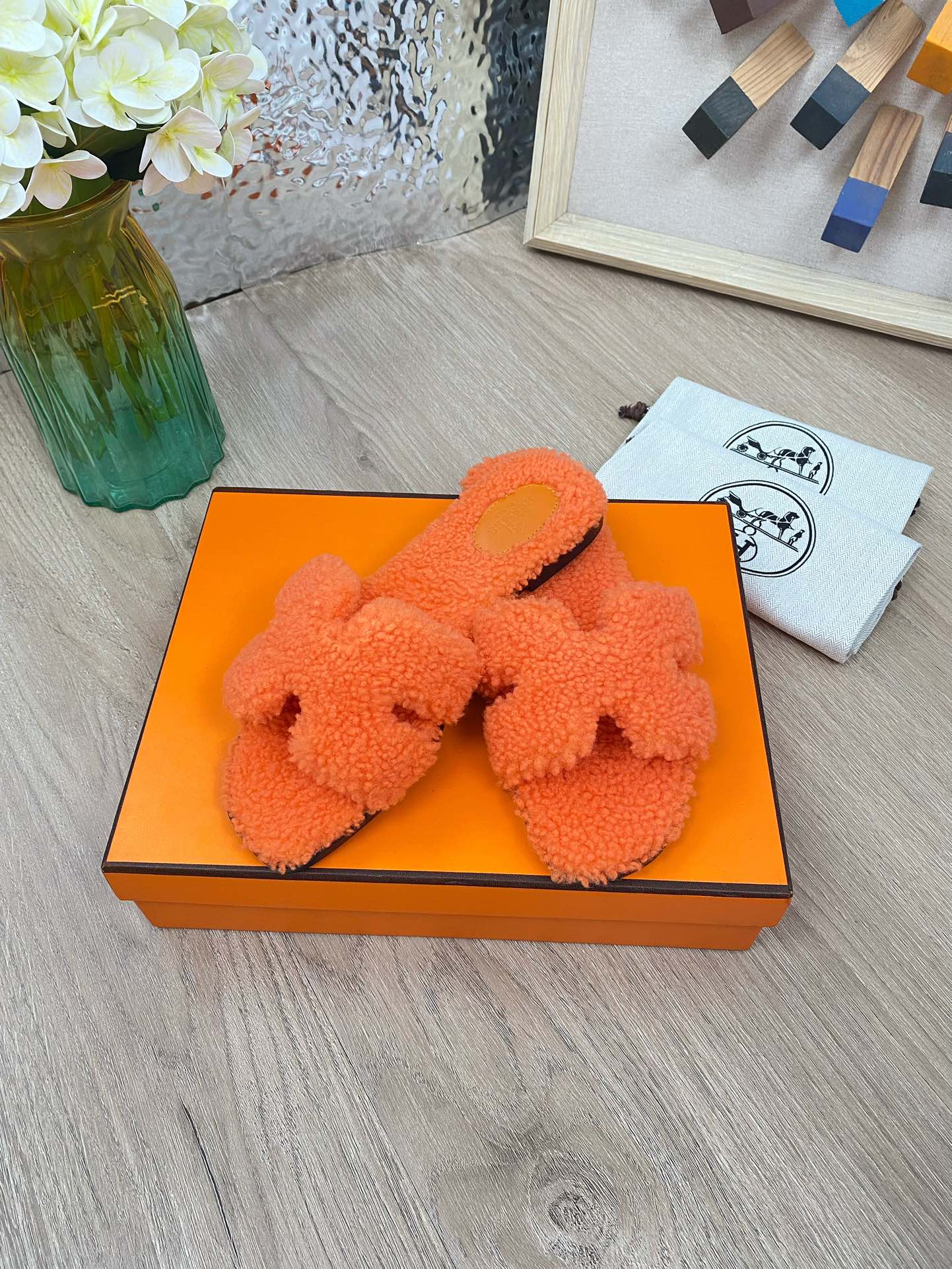 Hermes 23fw Women Winter Slippers Size 36-40