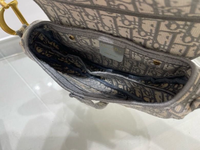 Dior Saddle Oblique Women Shoulder Bags Size 25.5*20*6.5cm