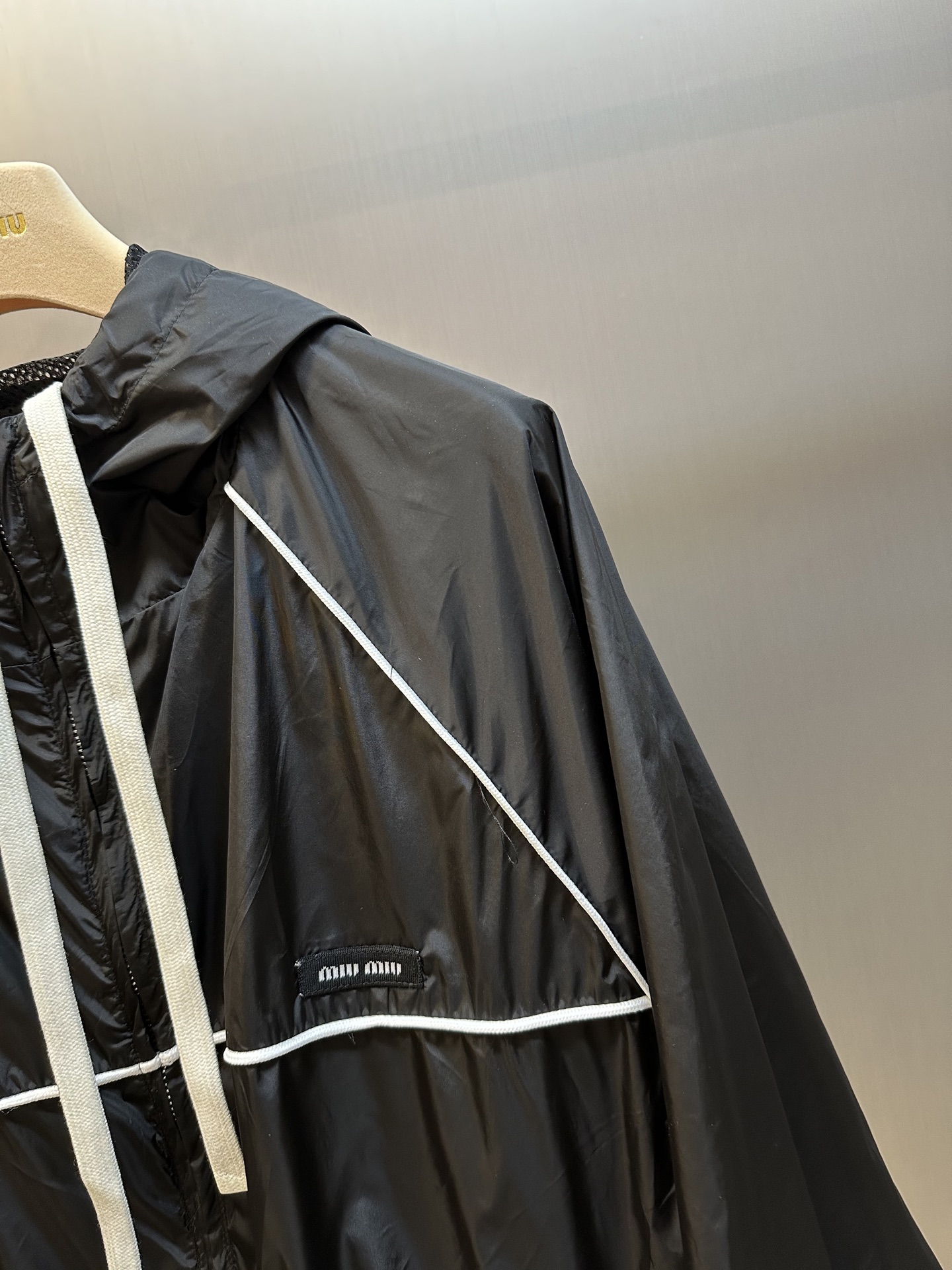 MiuMiu Nylon Zipper Hooded Jacket Size S-XL