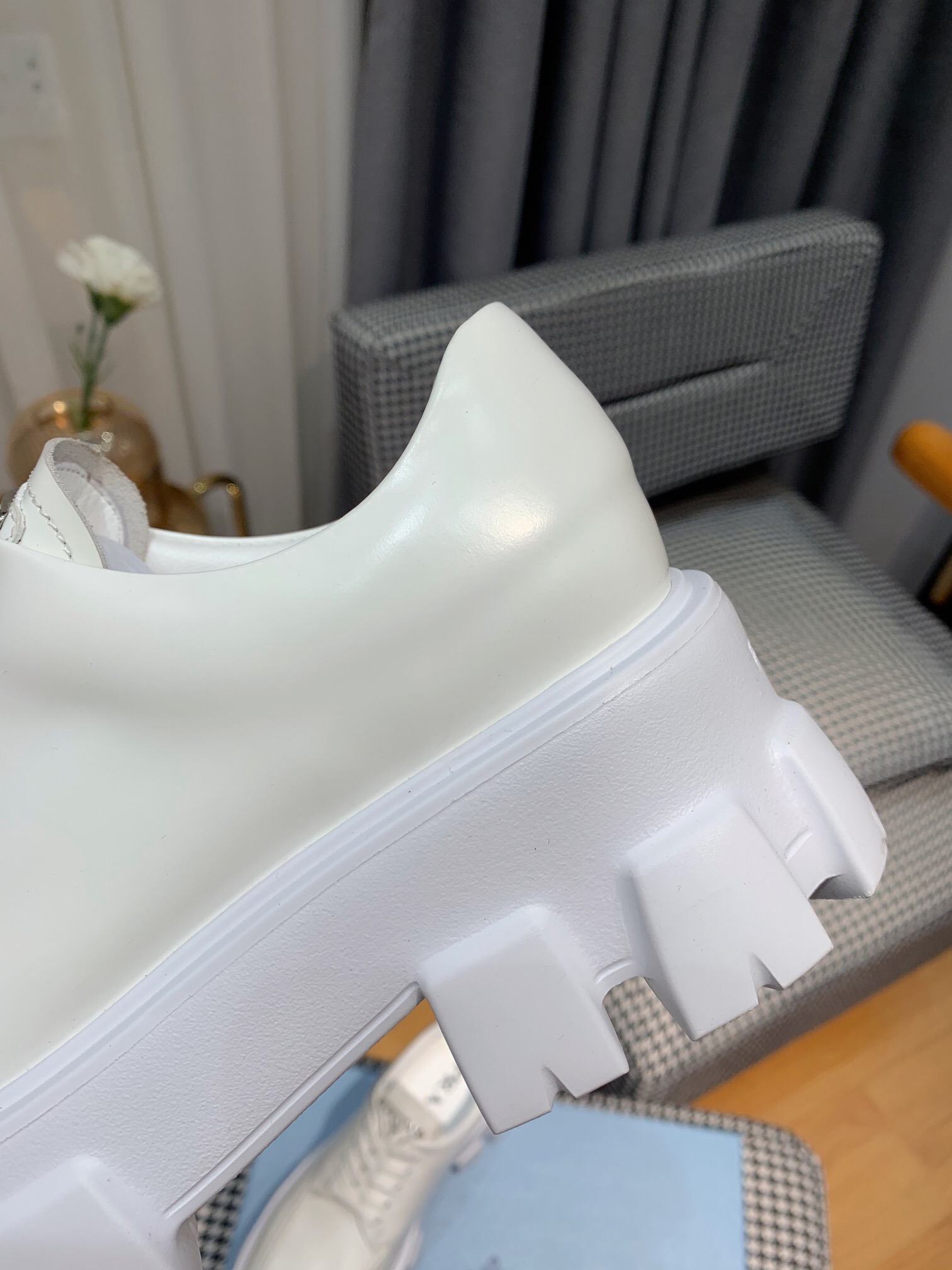 Prada Monolith brushed leather lace-up Shoes Loafers Size 36-41