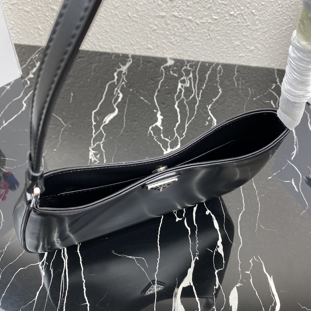 Prada 1BC499 Cleo Brushed Leather Women Shoulder Bags Size 27*22*6cm