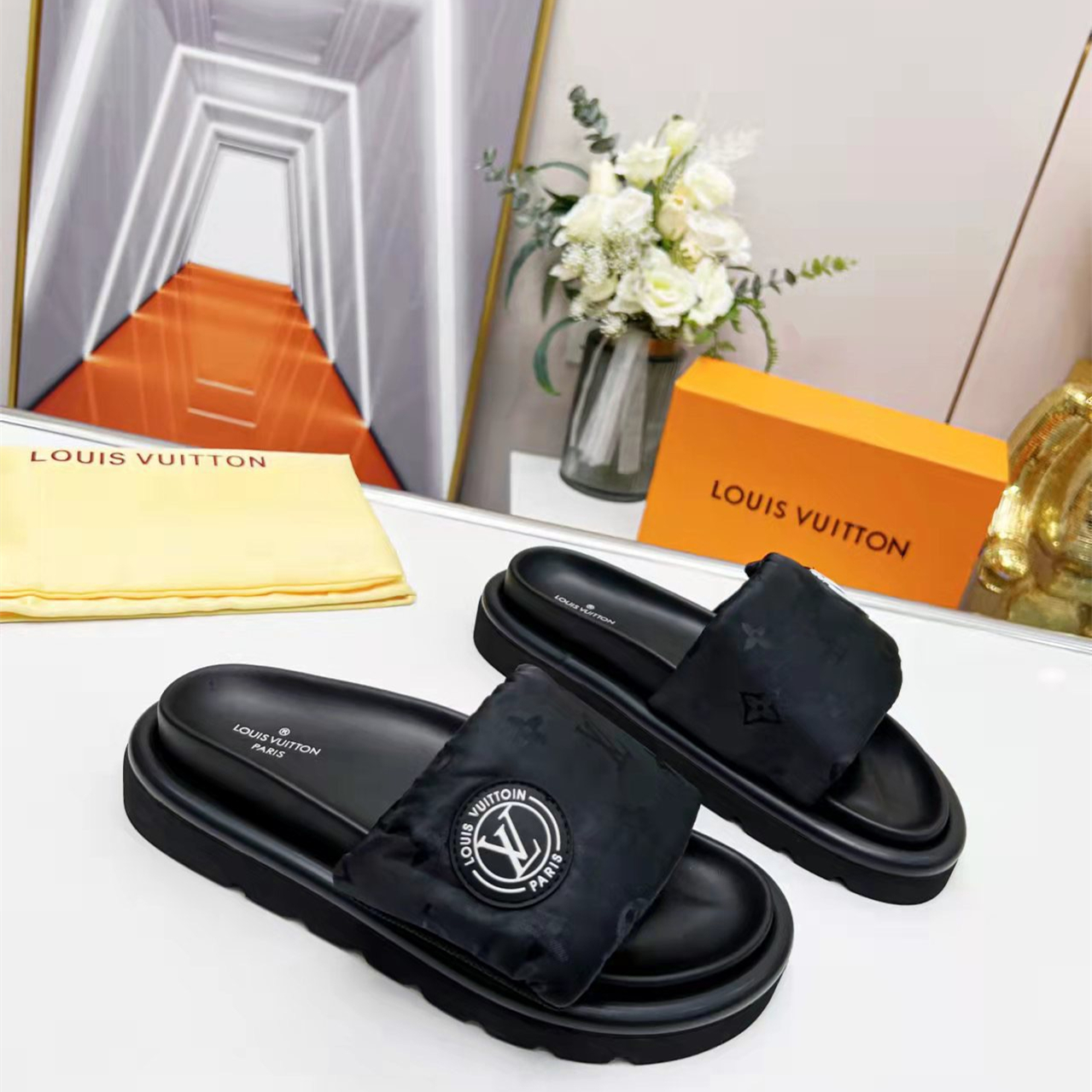 Louis Vuitton Pool Pillow Flat Comfort Slippers Size 36-41