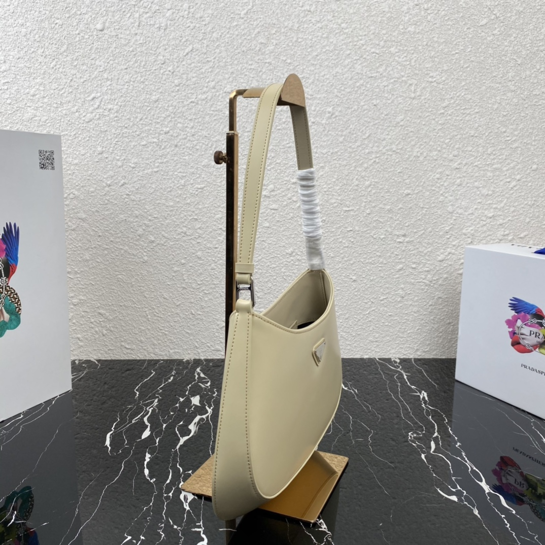 Prada 1BC499 Cleo Brushed Leather Women Shoulder Bags Size 27*22*6cm