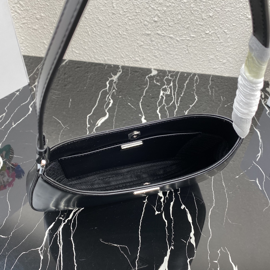 Prada 1BC499 Cleo Brushed Leather Women Shoulder Bags Size 27*22*6cm