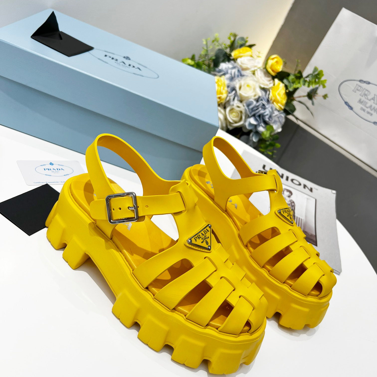 Prada Foam Rubber Sandals Size 35-41 7-Color