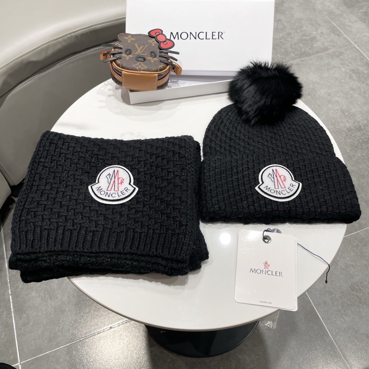 Moncler Knitted Hat+Scarf