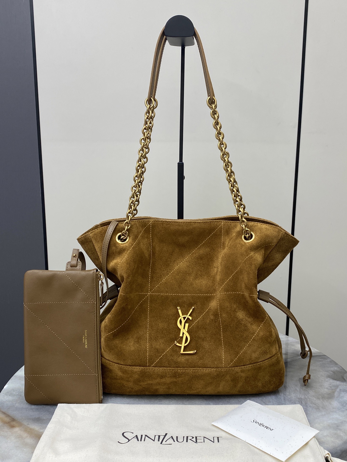 YSL Jamie 4.3 Large Pochon Women Shoulder Bags Size 27*29*11cm