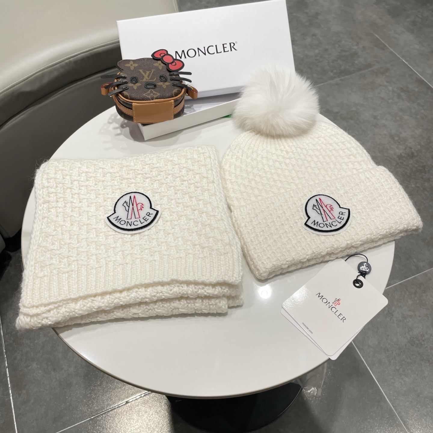 Moncler Knitted Hat+Scarf