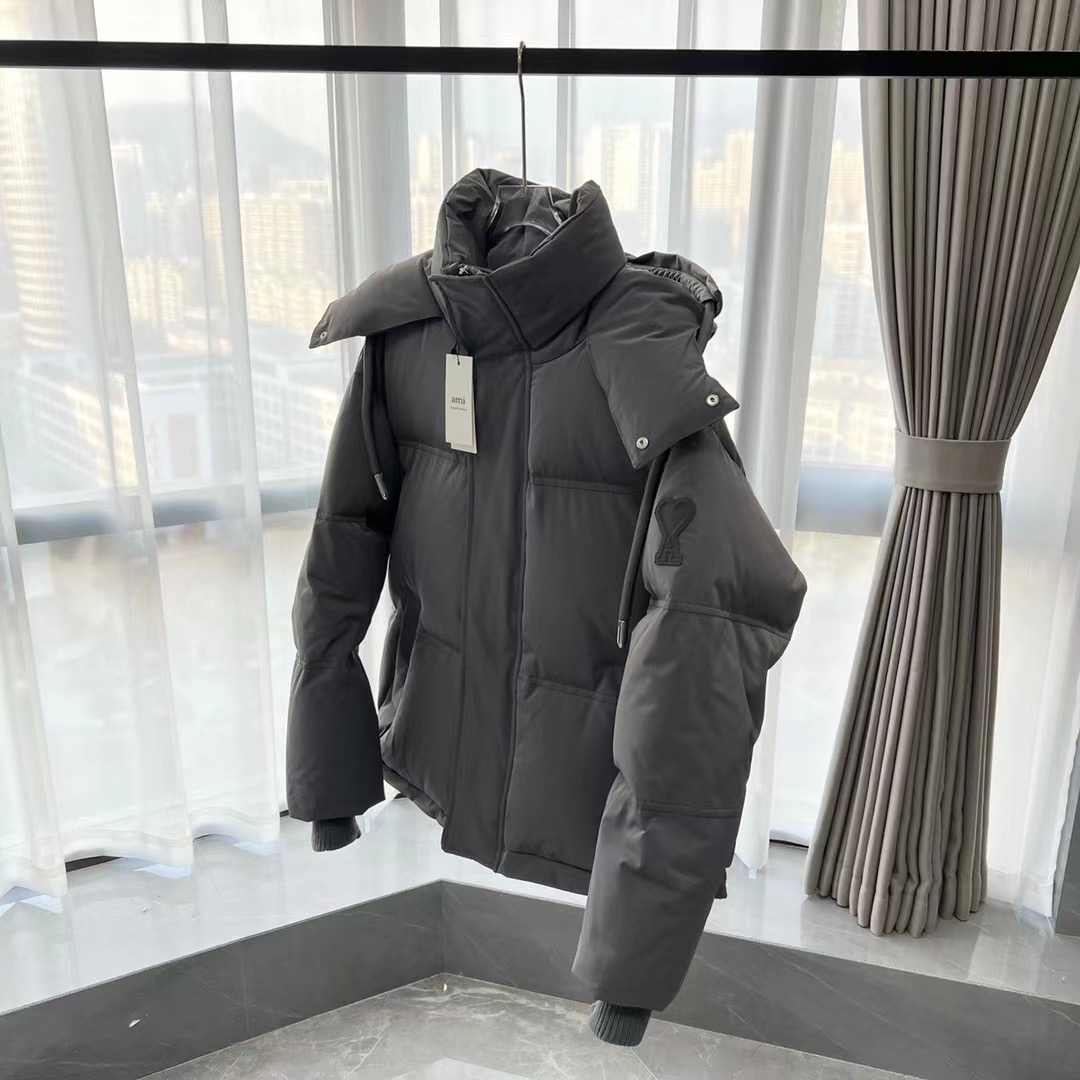 Ami 25ss Unisex Down Jacket Size XS-XXL