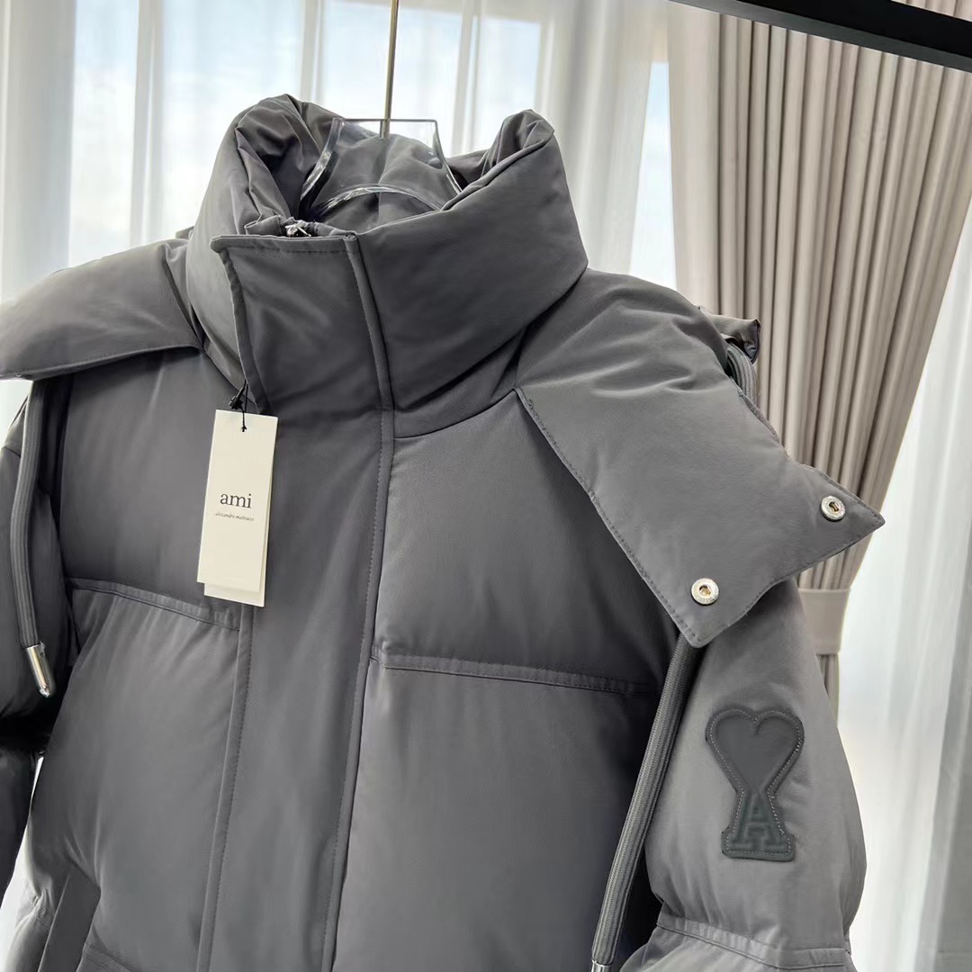 Ami 25ss Unisex Down Jacket Size XS-XXL