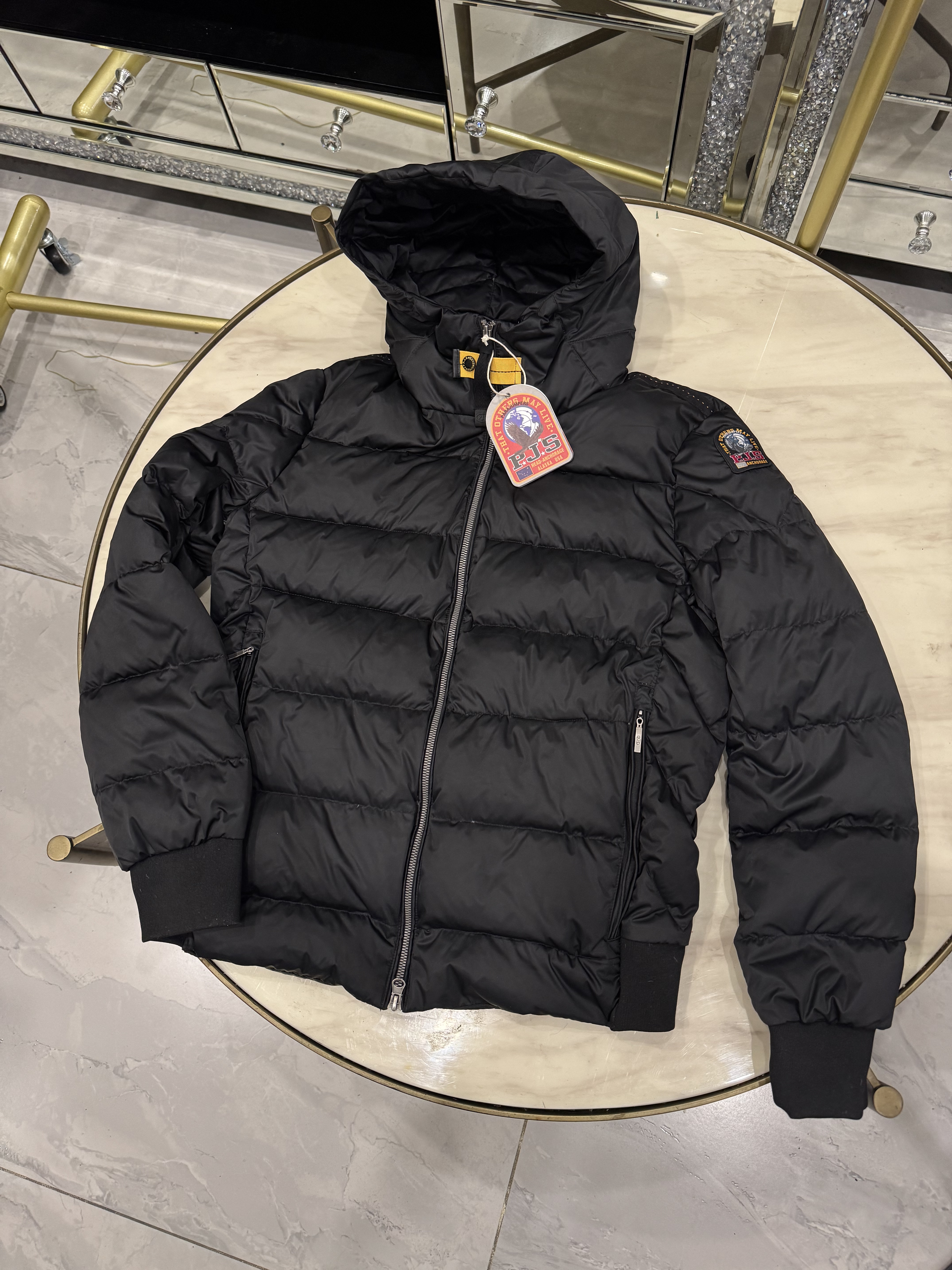 ParaJumpers Pharrell Mens Puffer Hooded Bomber Down Jacket Size S-2XL