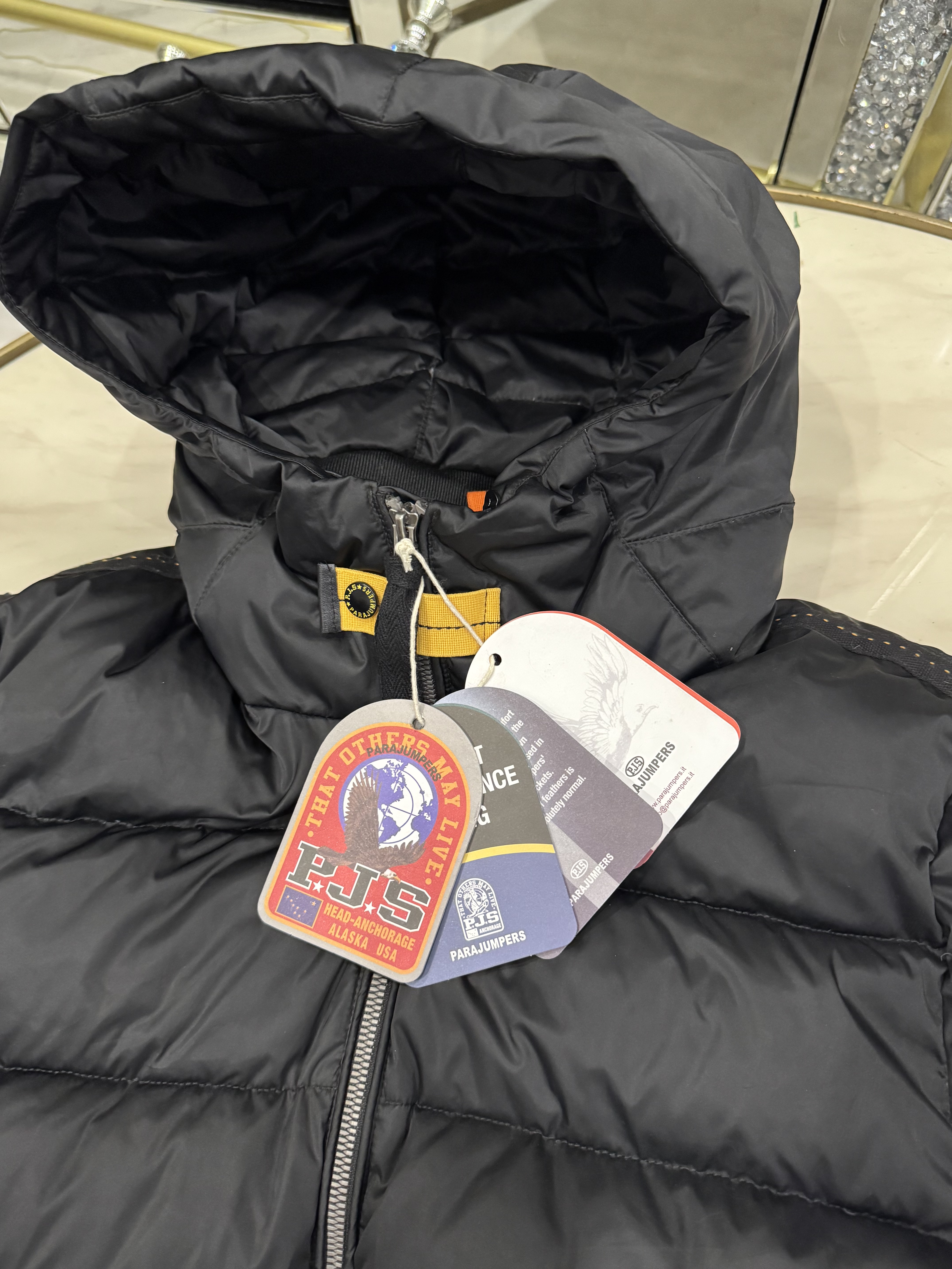 ParaJumpers Pharrell Mens Puffer Hooded Bomber Down Jacket Size S-2XL